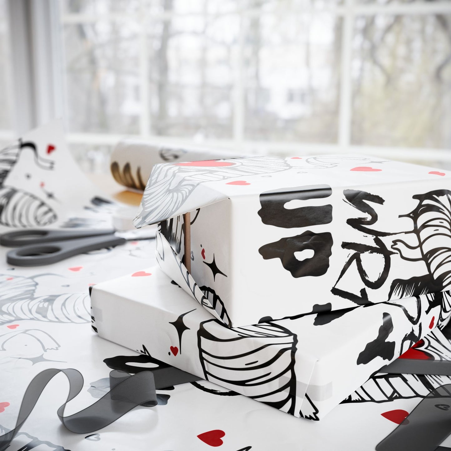 Mummy Spooky Love Wrapping Paper