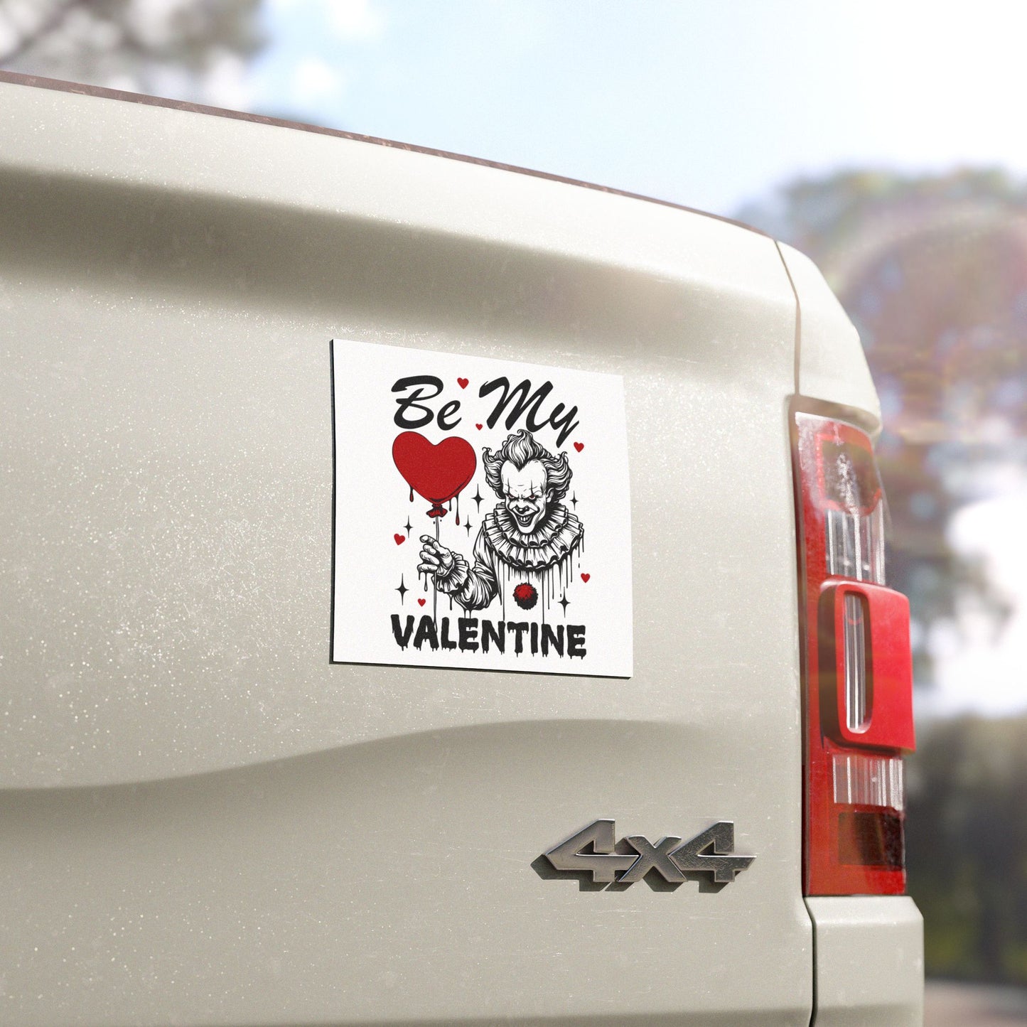 Car Magnet — "Be My Valentine" Horror Clown Valentine Car Magnet