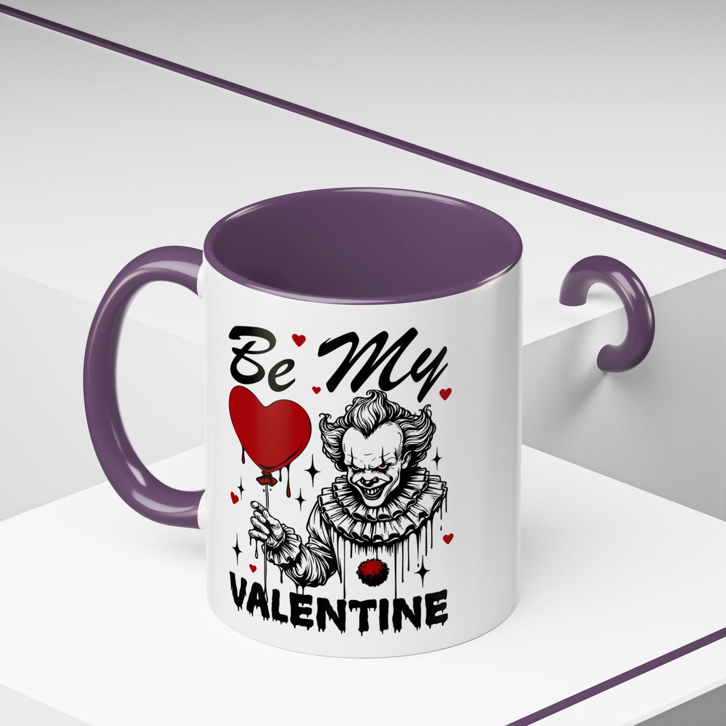 Be My Valentine Horror Mug — Creepy Clown Valentine's Coffee Cup (11/15oz)