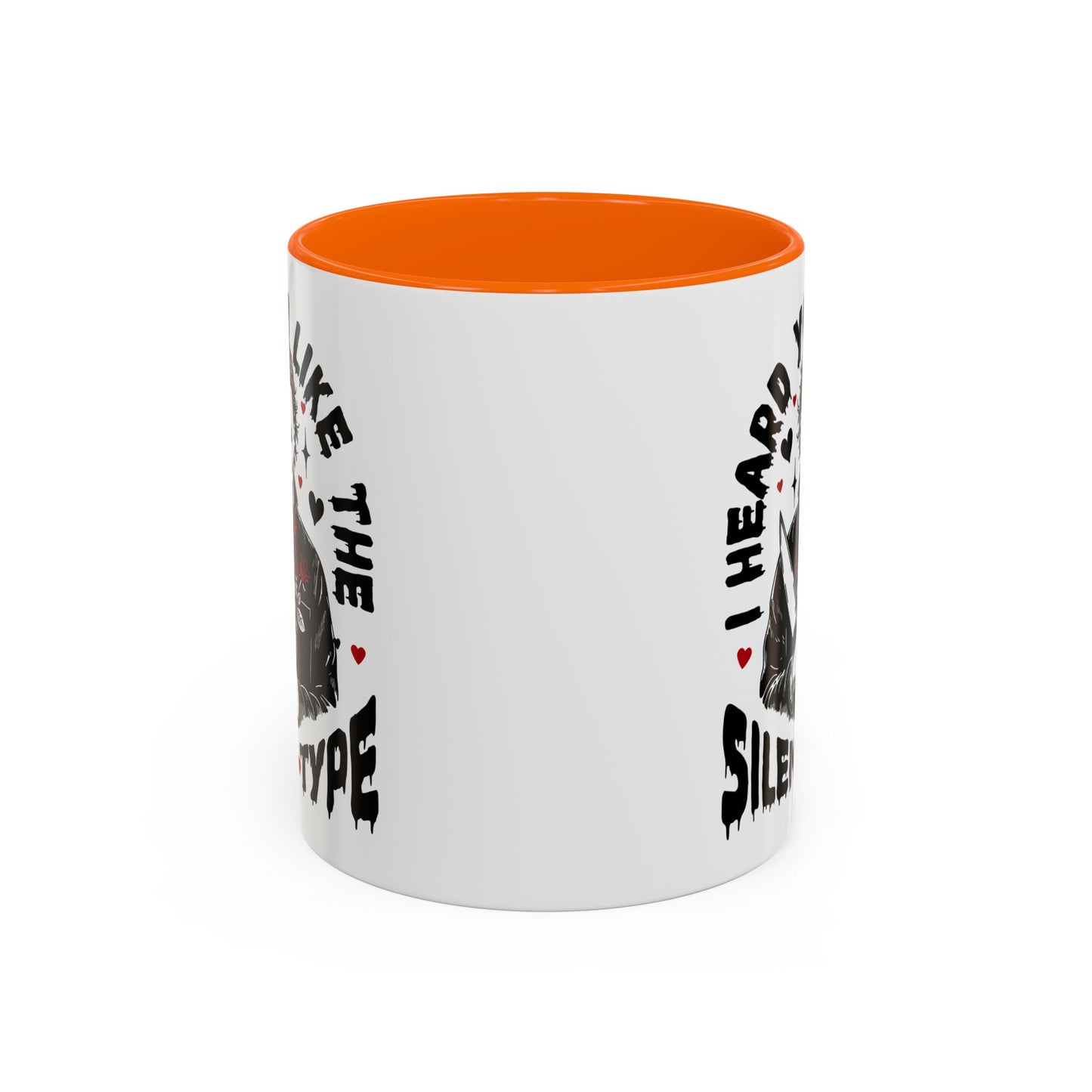 Accent Coffee Mug — "I Heard You Like the Silent Type" Horror Movie Michael Myers Design