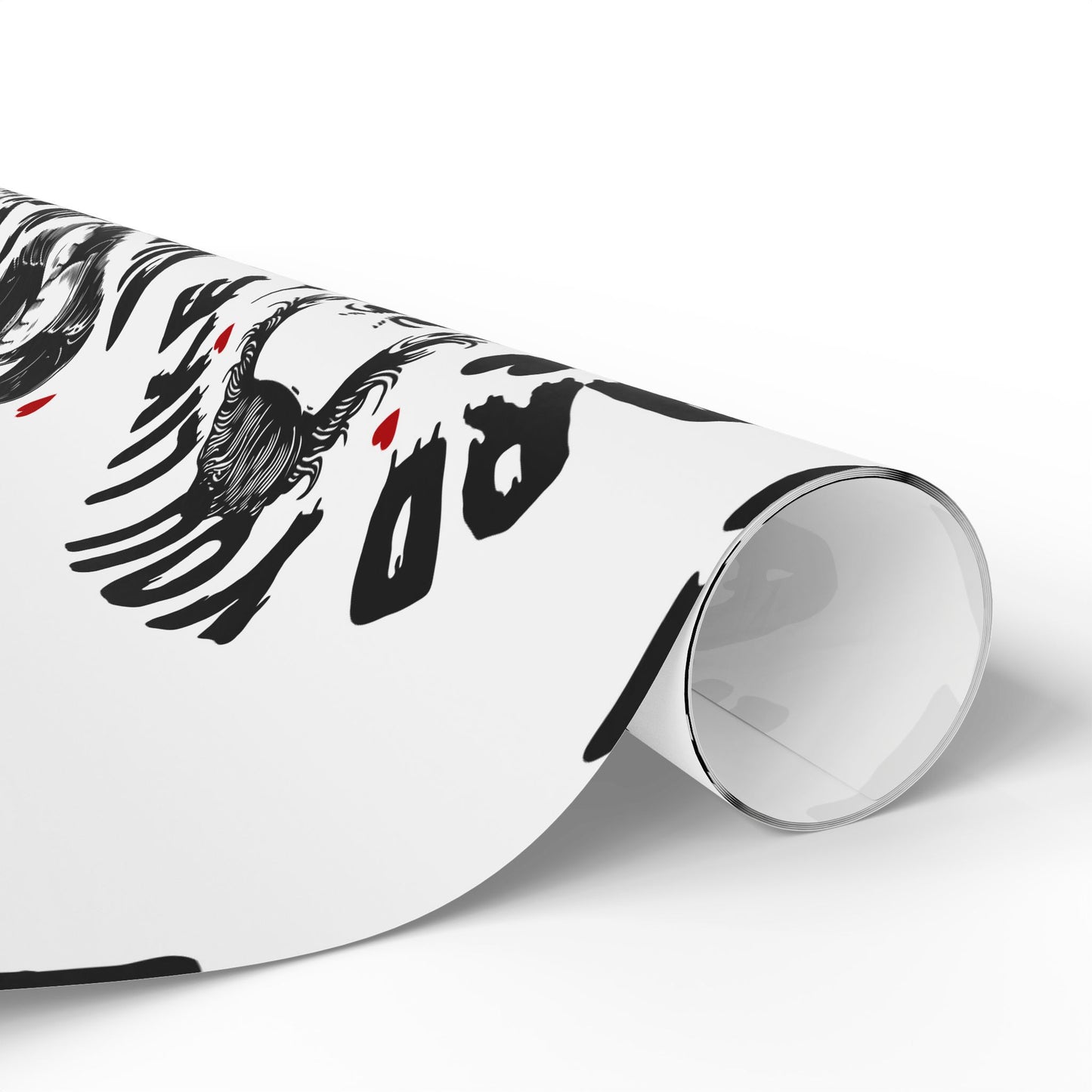 Horror Movie Wrapping Paper — “I Heard You Like the Silent Type” Pattern