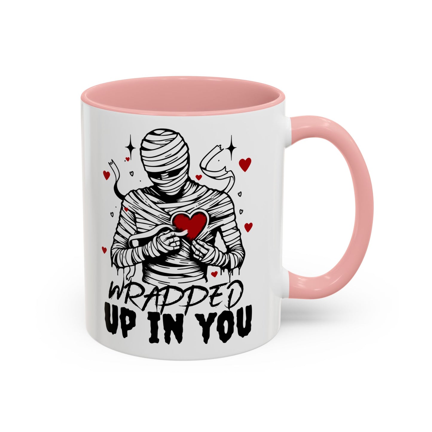Wrapped Up In You Coffee Mug — Romantic Mummy Heart Accent Mug (11/15oz)