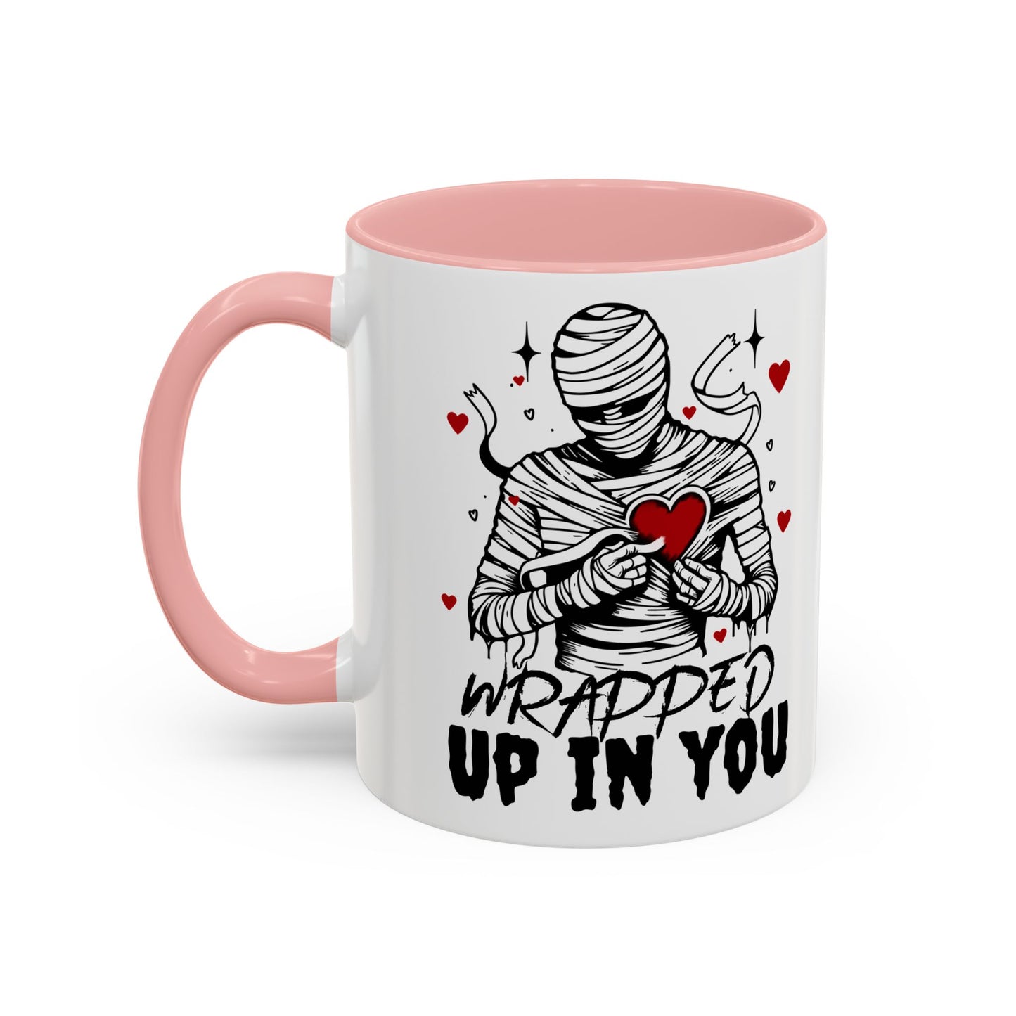 Wrapped Up In You Coffee Mug — Romantic Mummy Heart Accent Mug (11/15oz)