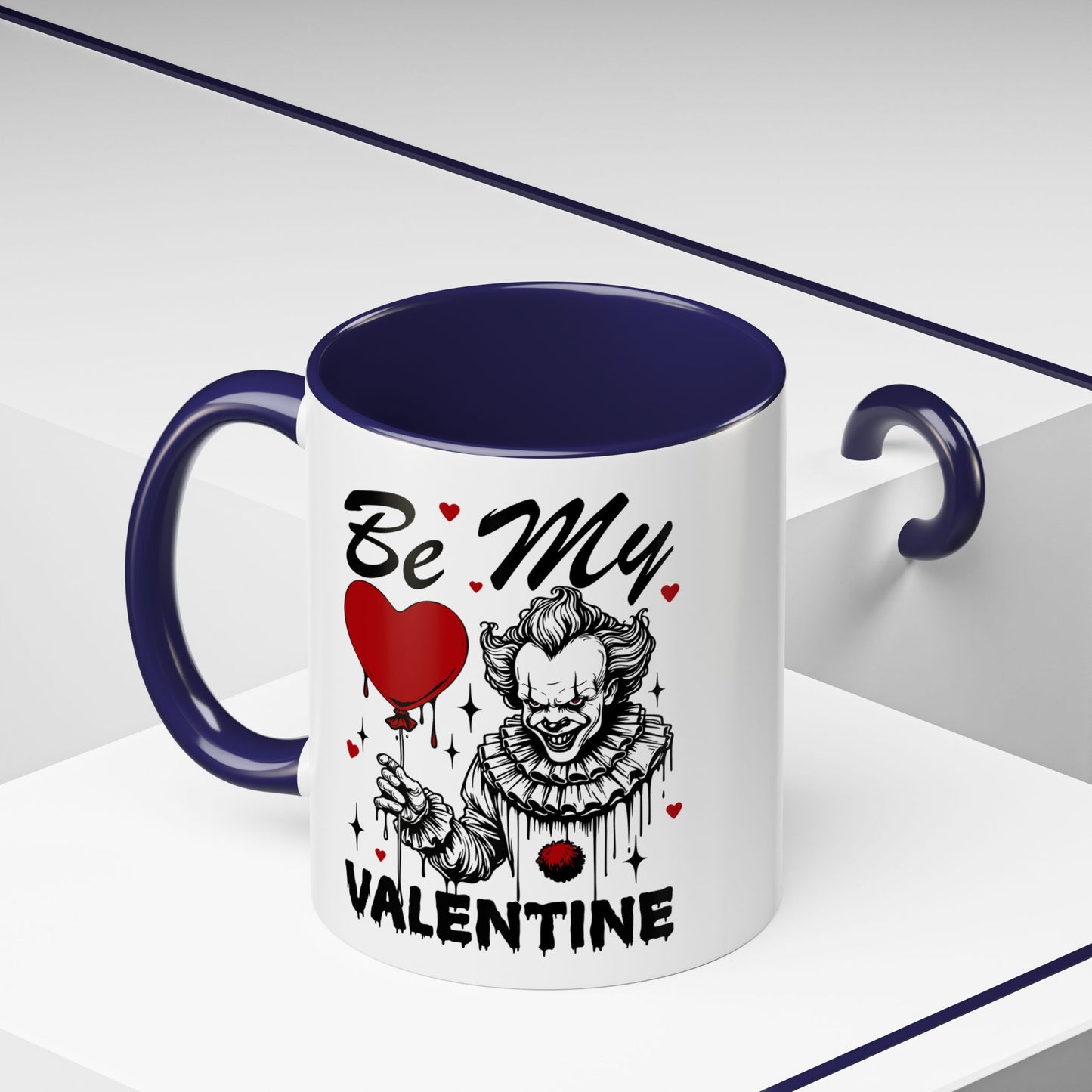 Be My Valentine Horror Mug — Creepy Clown Valentine's Coffee Cup (11/15oz)