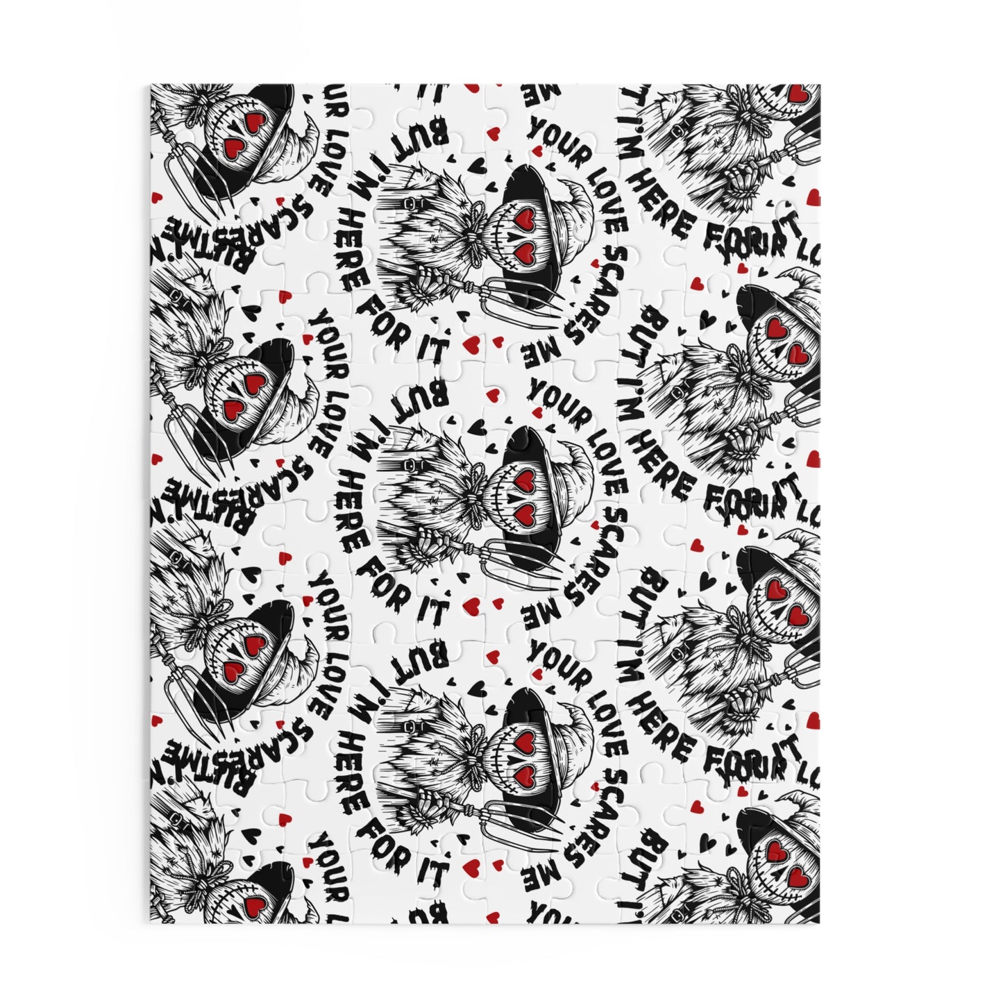 Scarecrow Love Pattern Puzzle — 'Your Love Scares Me But I’m Here For It' (120/252/500 pcs)