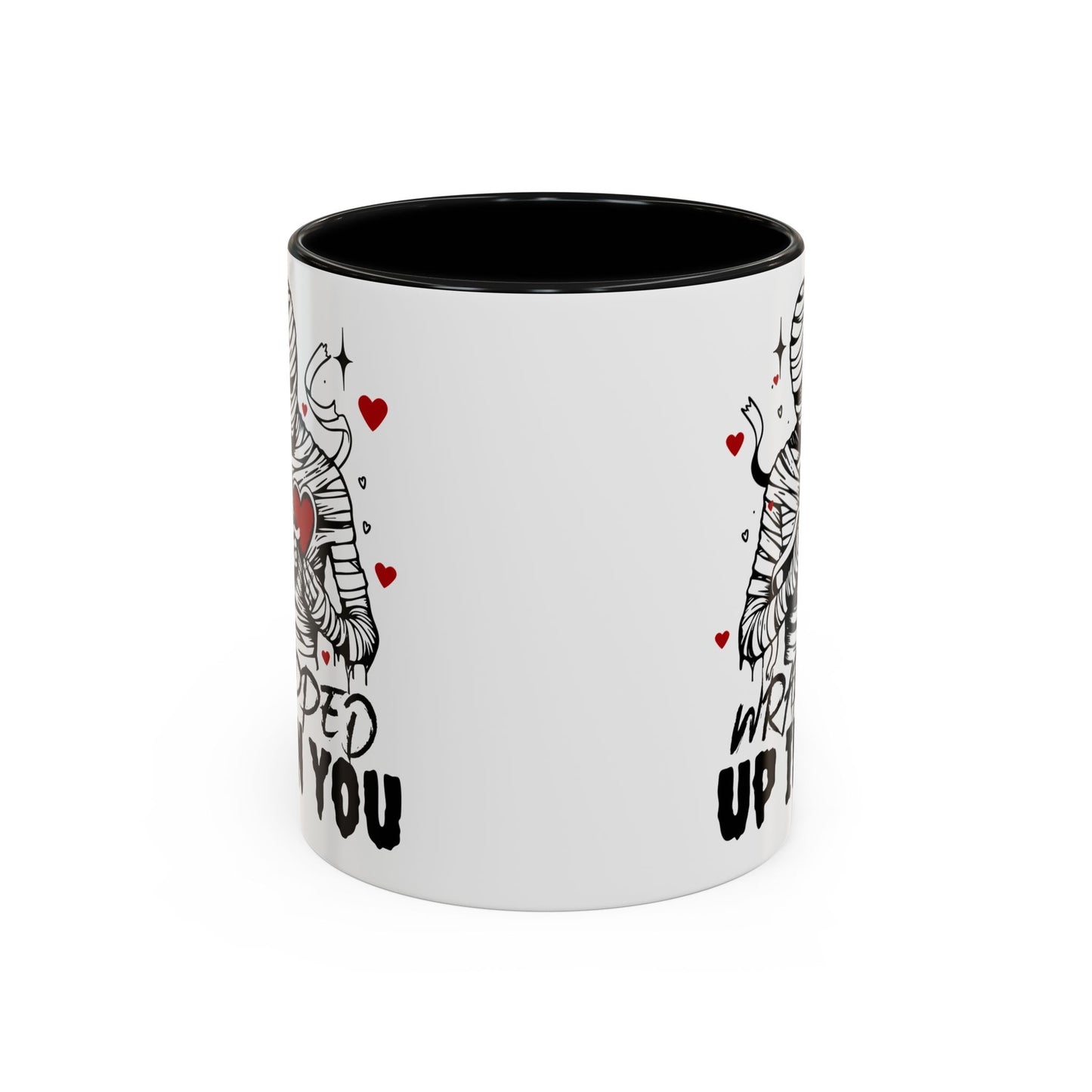 Wrapped Up In You Coffee Mug — Romantic Mummy Heart Accent Mug (11/15oz)