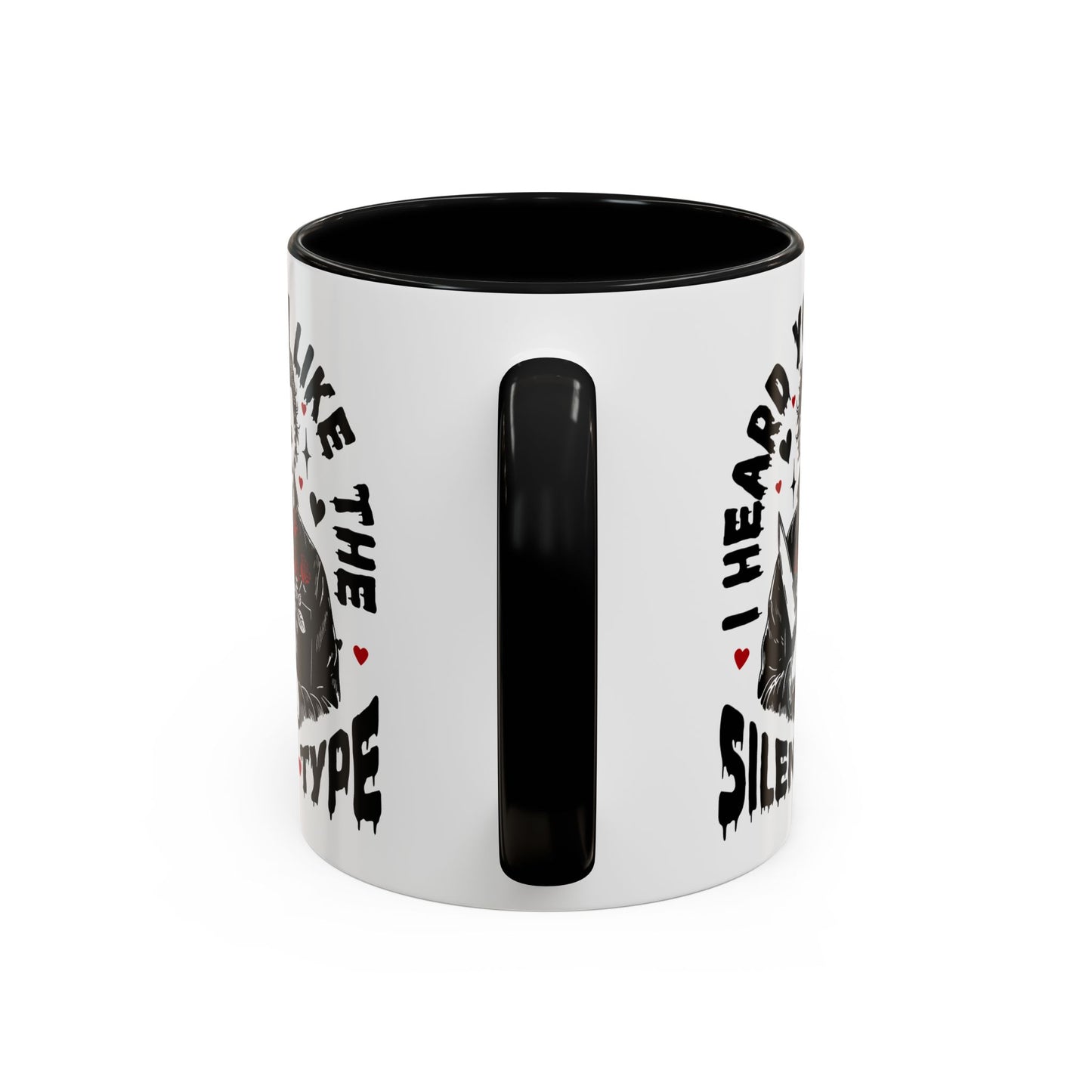 Accent Coffee Mug — "I Heard You Like the Silent Type" Horror Movie Michael Myers Design