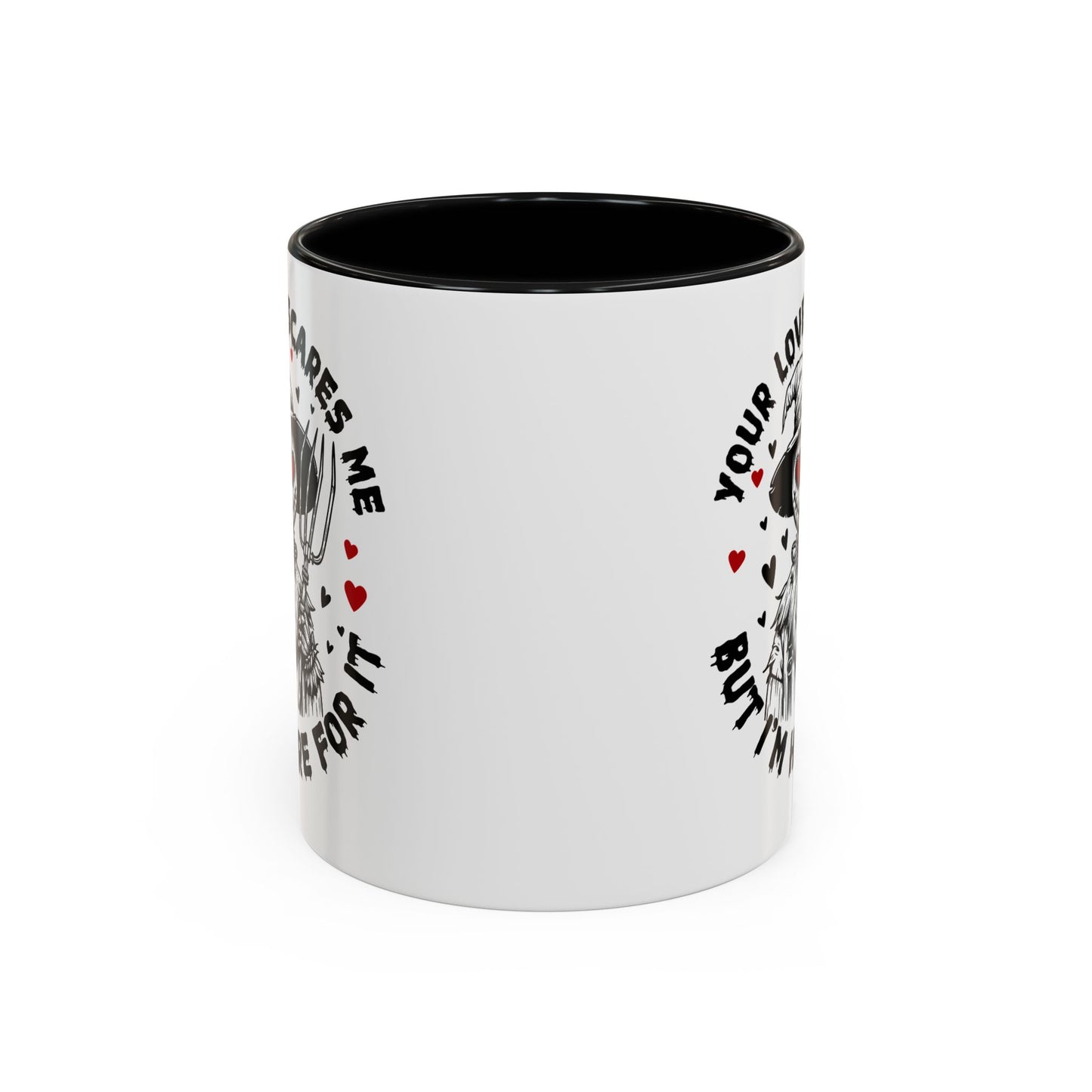 Scarecrow Love Accent Coffee Mug — "Your Love Scares Me But I'm Here For It"