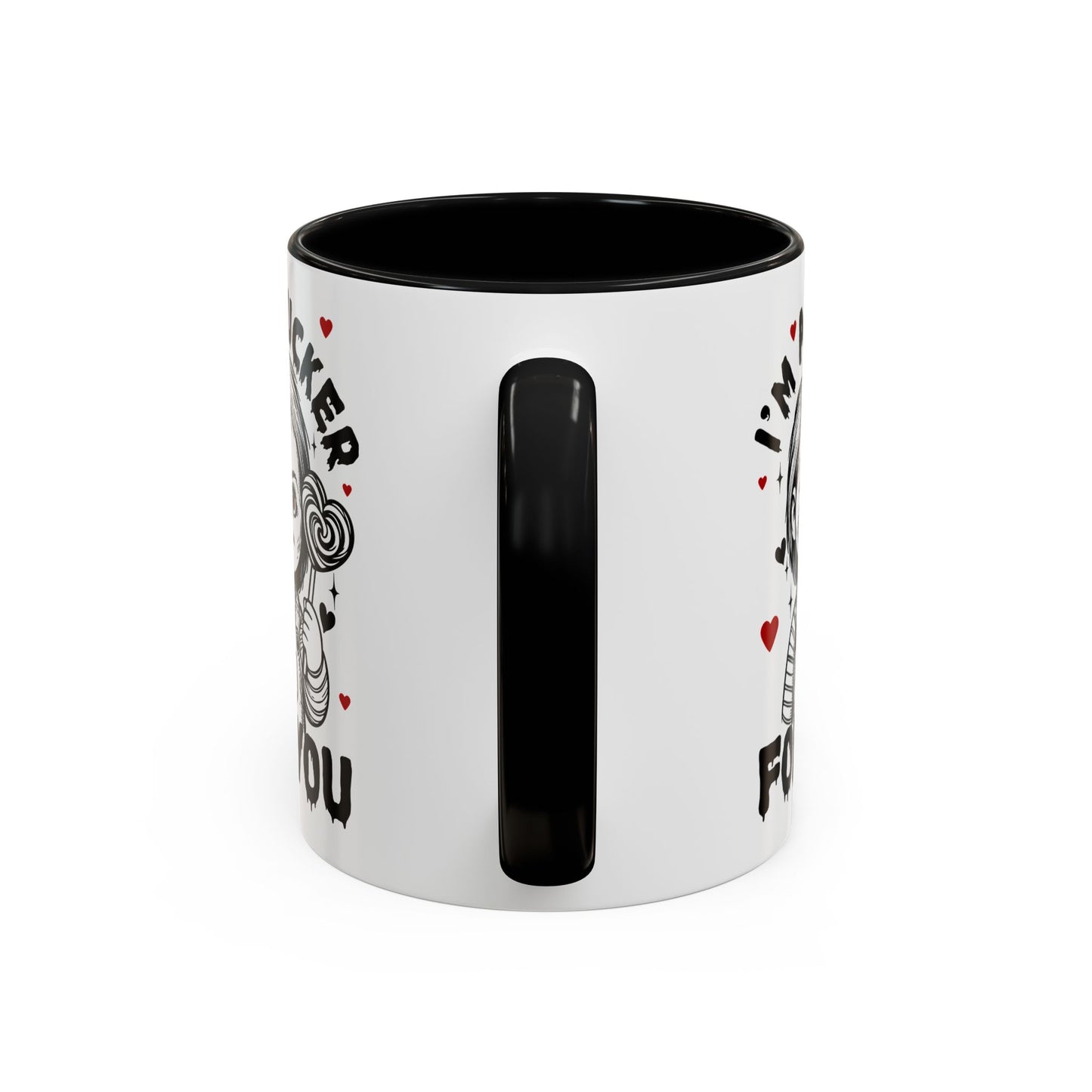 Coffee Mug — "I'm a Sucker For You" Cute Creepy Doll Valentine Accent Mug