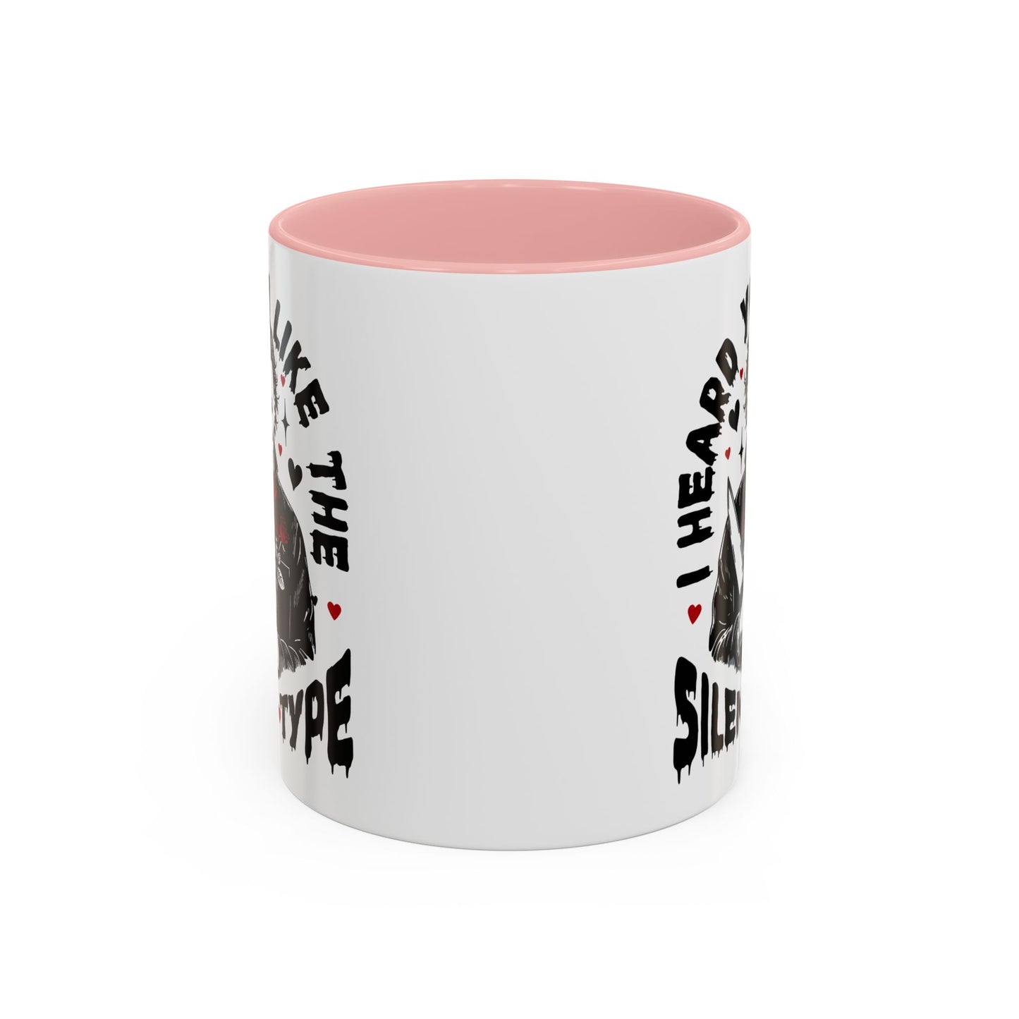 Accent Coffee Mug — "I Heard You Like the Silent Type" Horror Movie Michael Myers Design