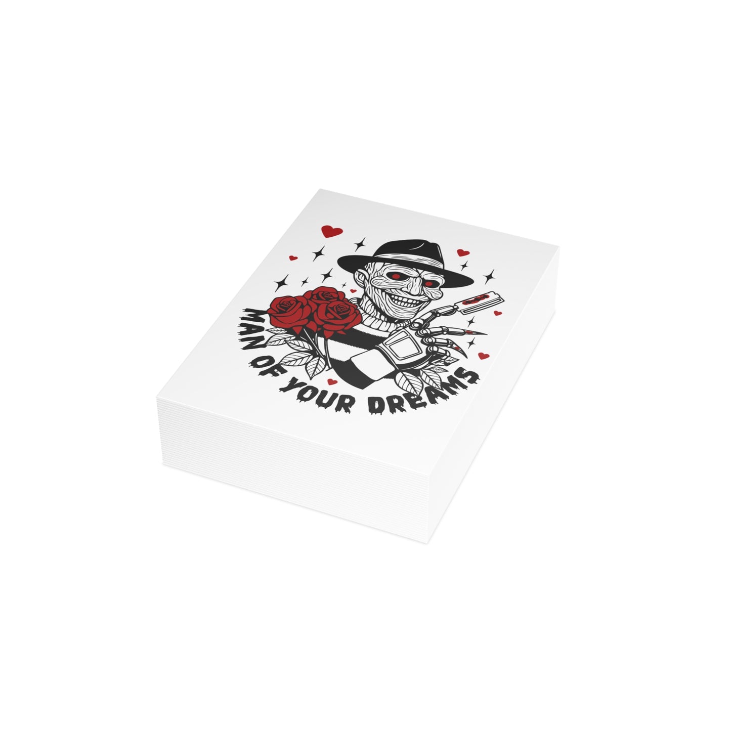 Horror Romance Greeting Card — “Man of Your Dreams” Freddy-Inspired Valentine Card