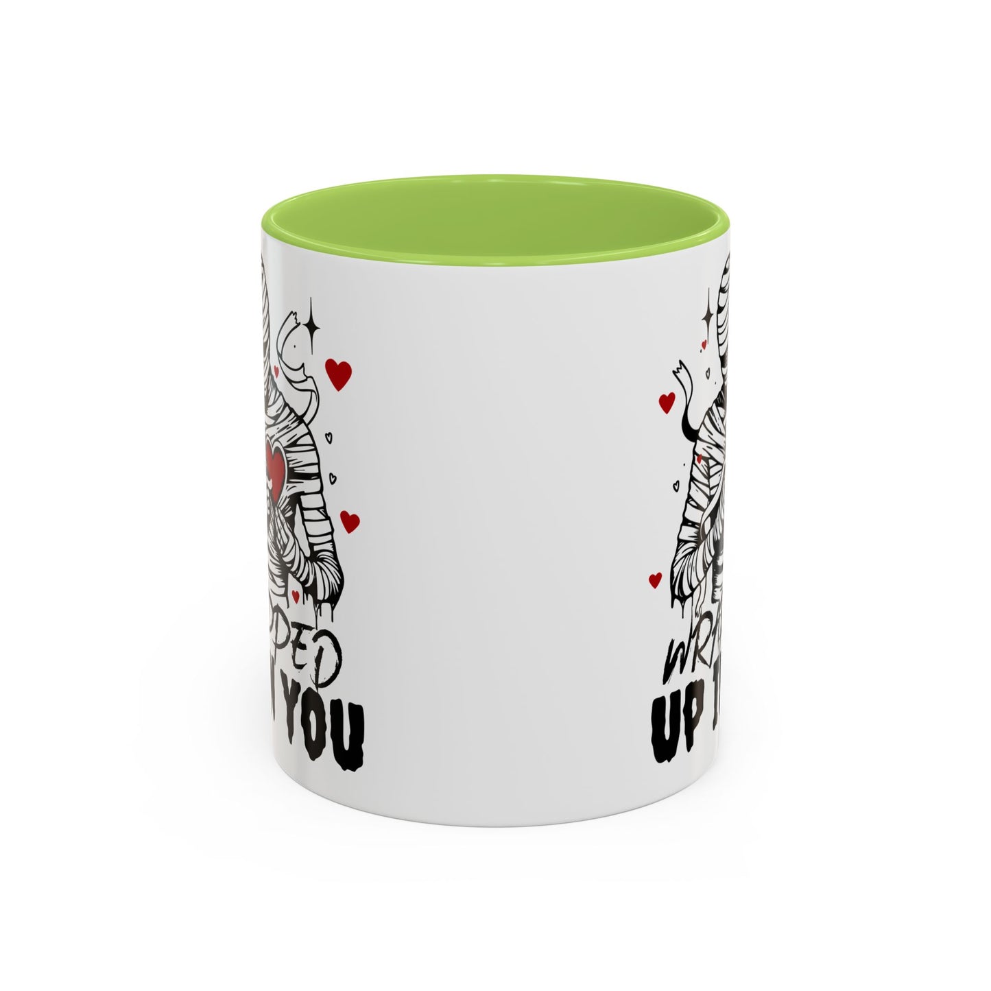 Wrapped Up In You Coffee Mug — Romantic Mummy Heart Accent Mug (11/15oz)