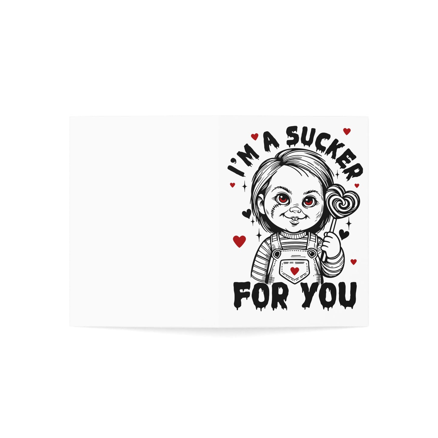 Copy of I'm a Sucker For You Greeting Card — Cute Creepy Valentine Card