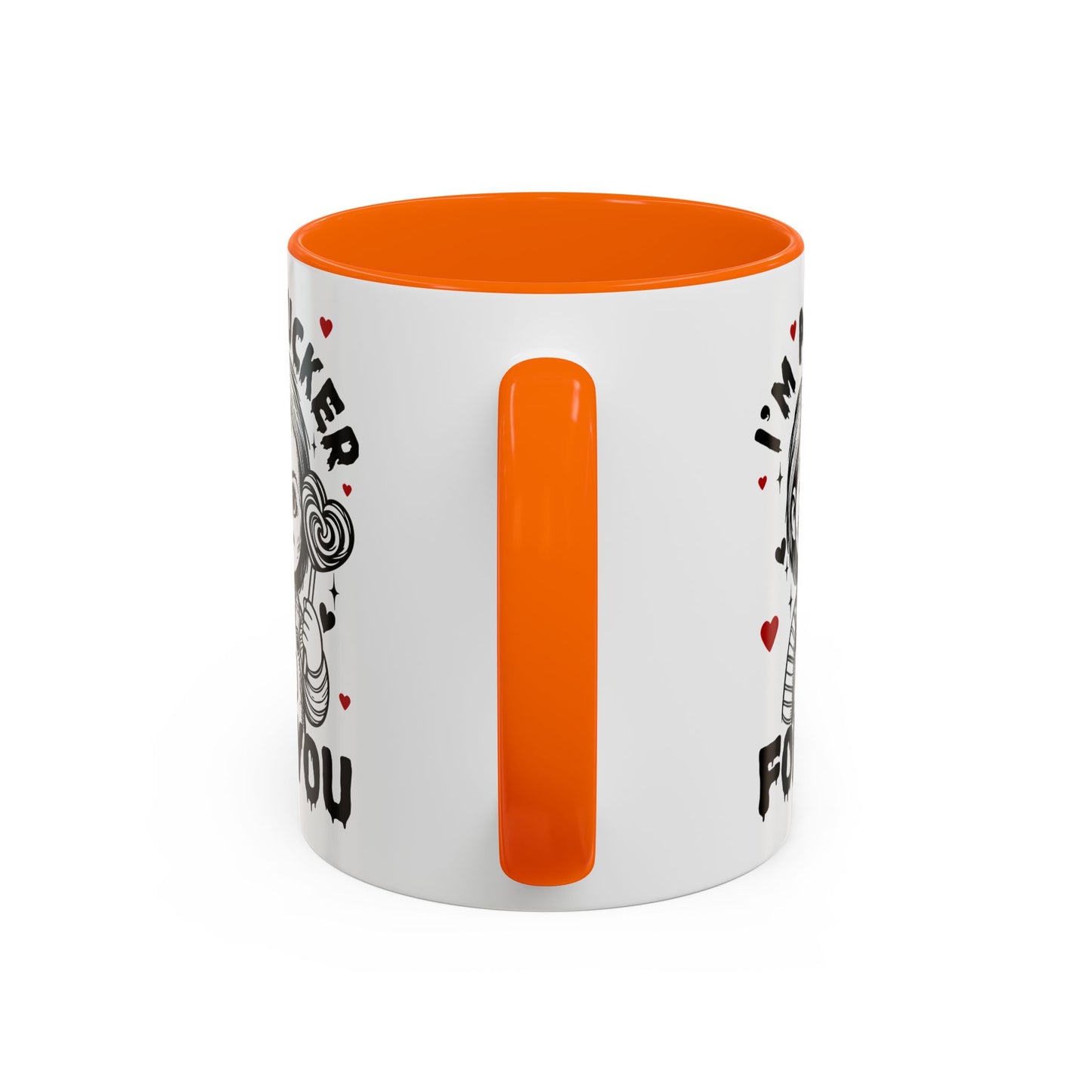 Coffee Mug — "I'm a Sucker For You" Cute Creepy Doll Valentine Accent Mug