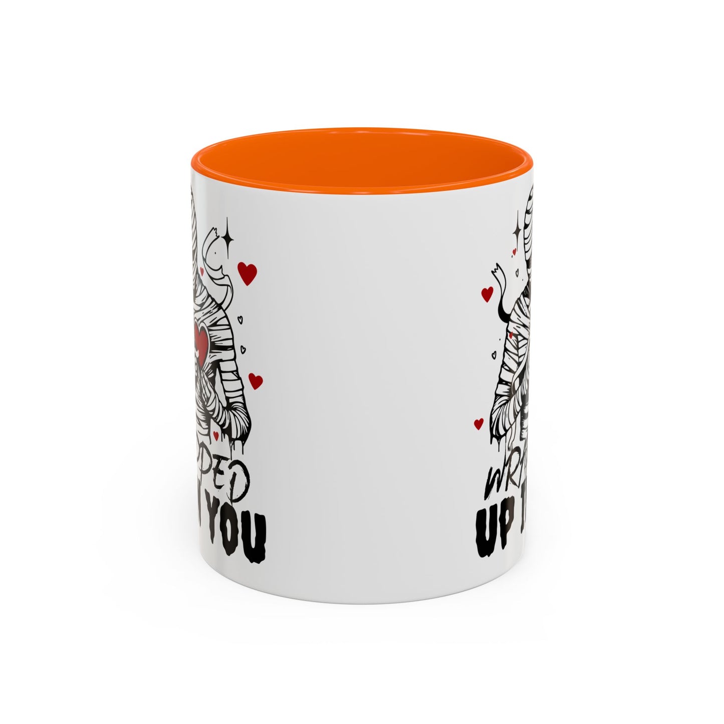 Wrapped Up In You Coffee Mug — Romantic Mummy Heart Accent Mug (11/15oz)