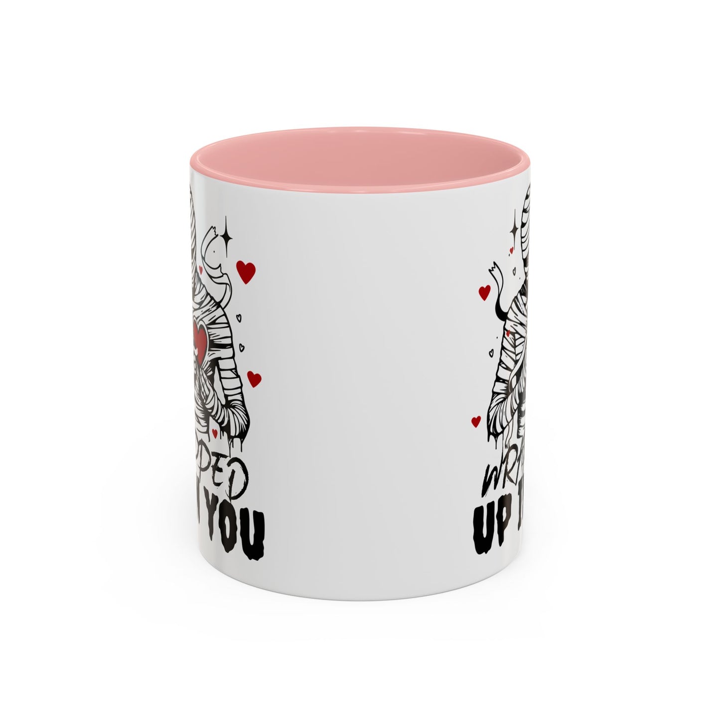 Wrapped Up In You Coffee Mug — Romantic Mummy Heart Accent Mug (11/15oz)