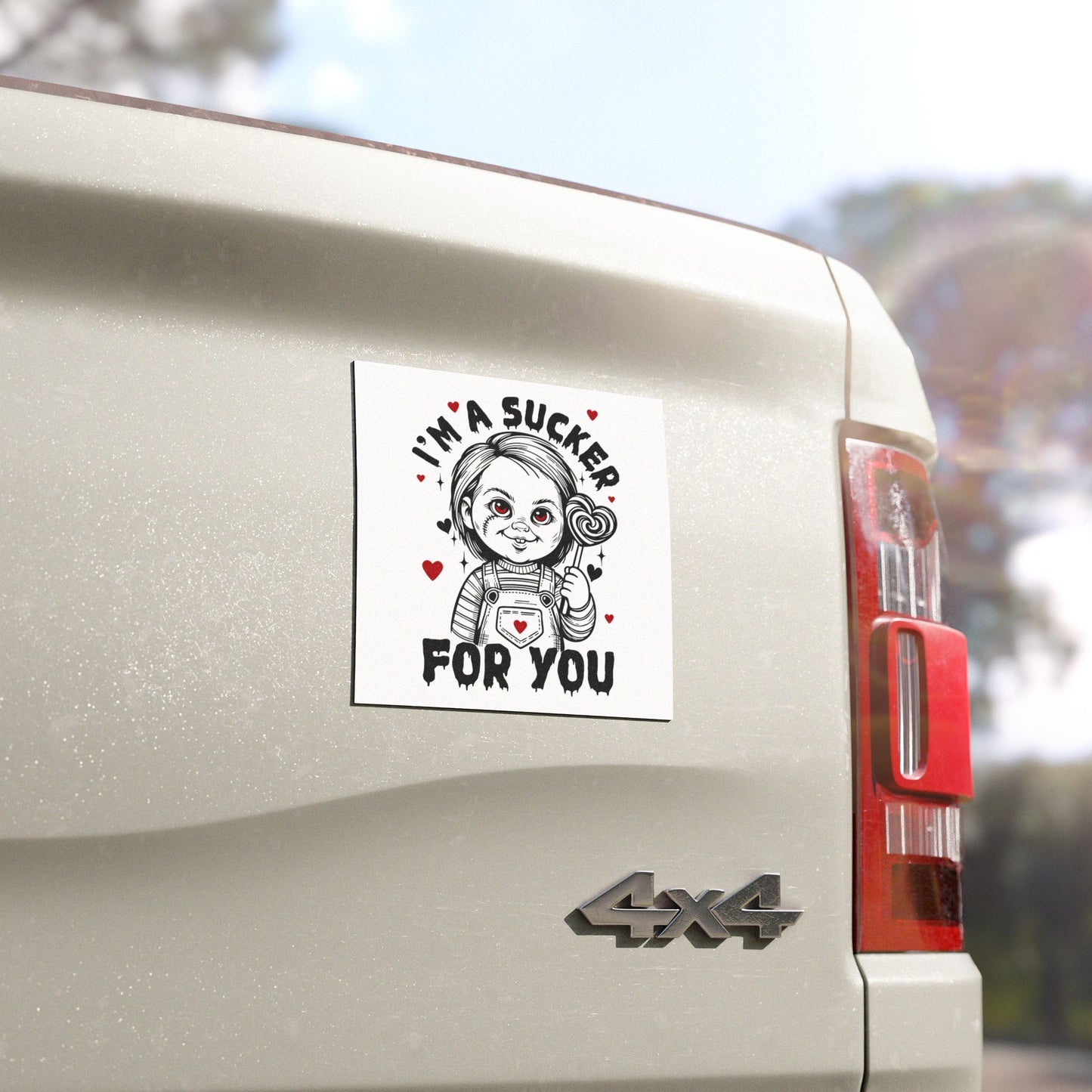 I'm a Sucker for You Car Magnet — Chucky Valentine Magnet