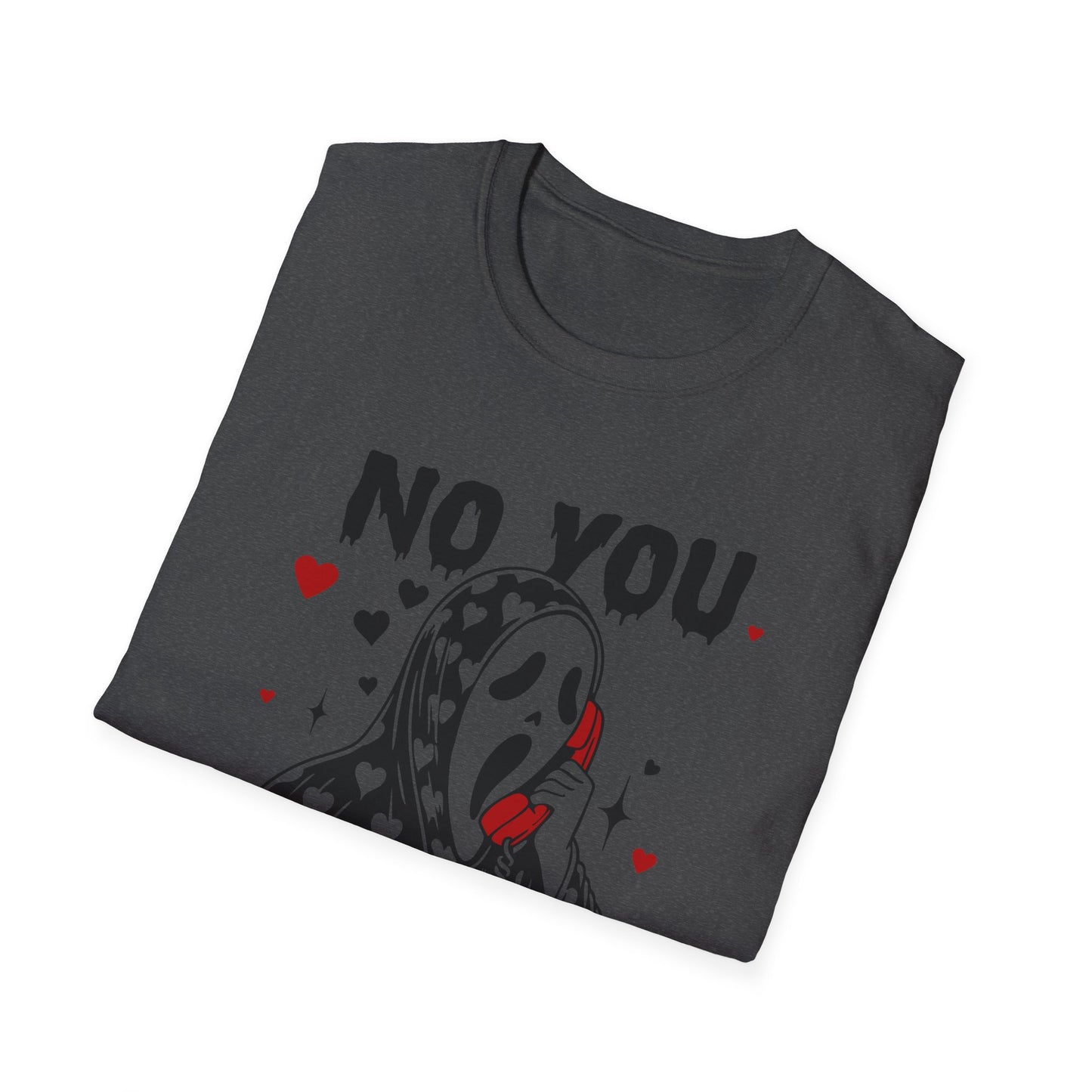 No You Hang Up— Scream Mask Valentine Tee