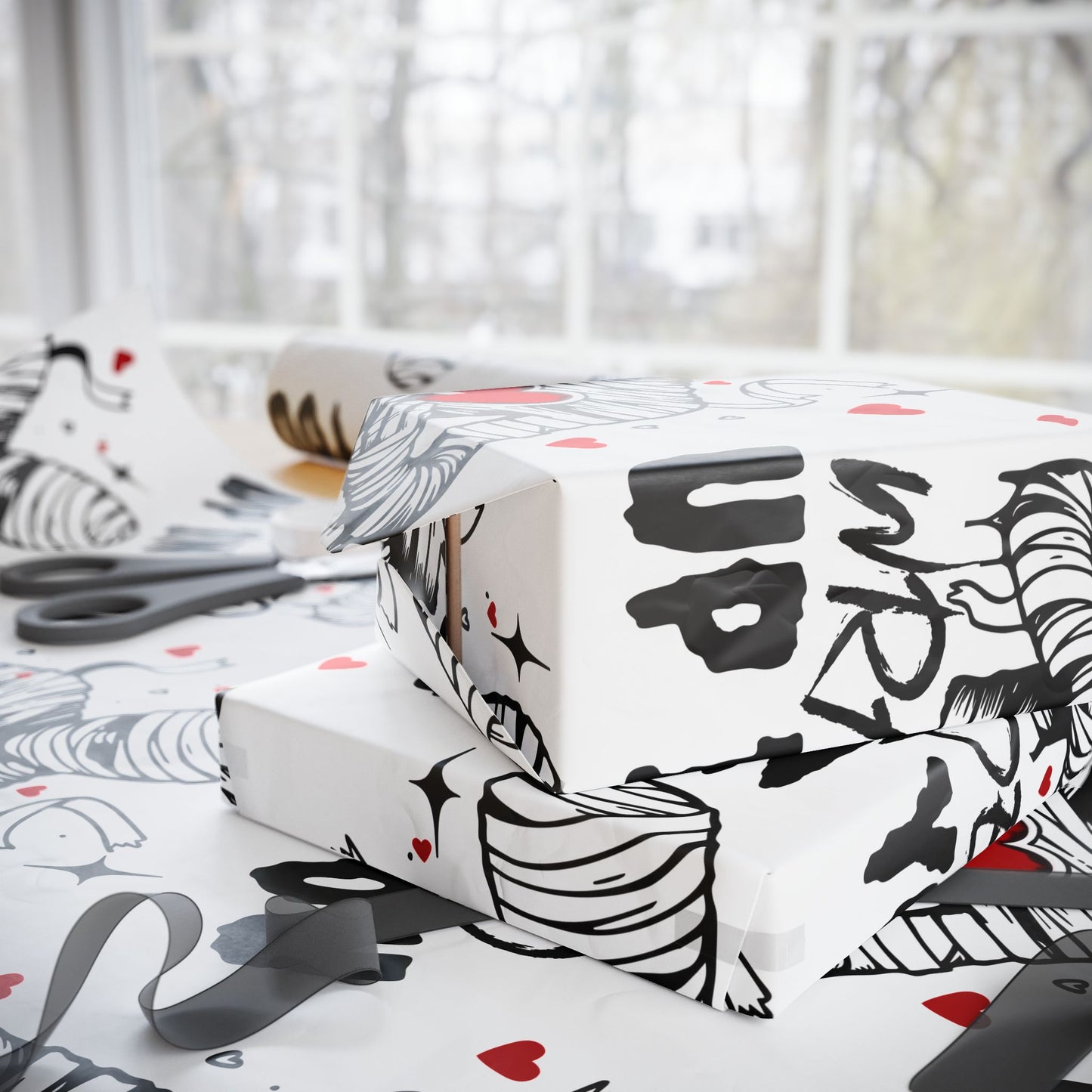 Mummy Spooky Love Wrapping Paper