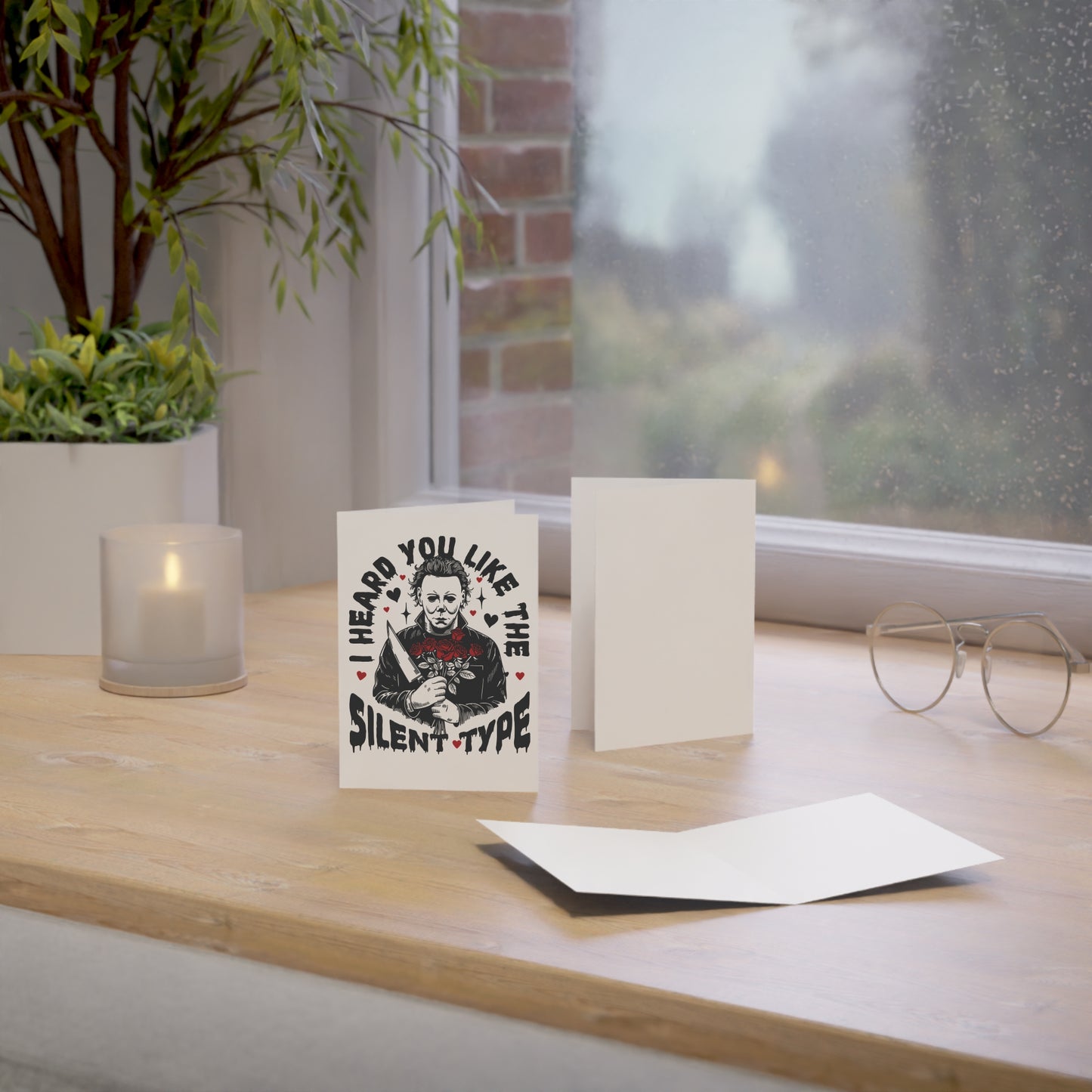 Greeting Card — "I Heard You Like the Silent Type" Horror Valentine