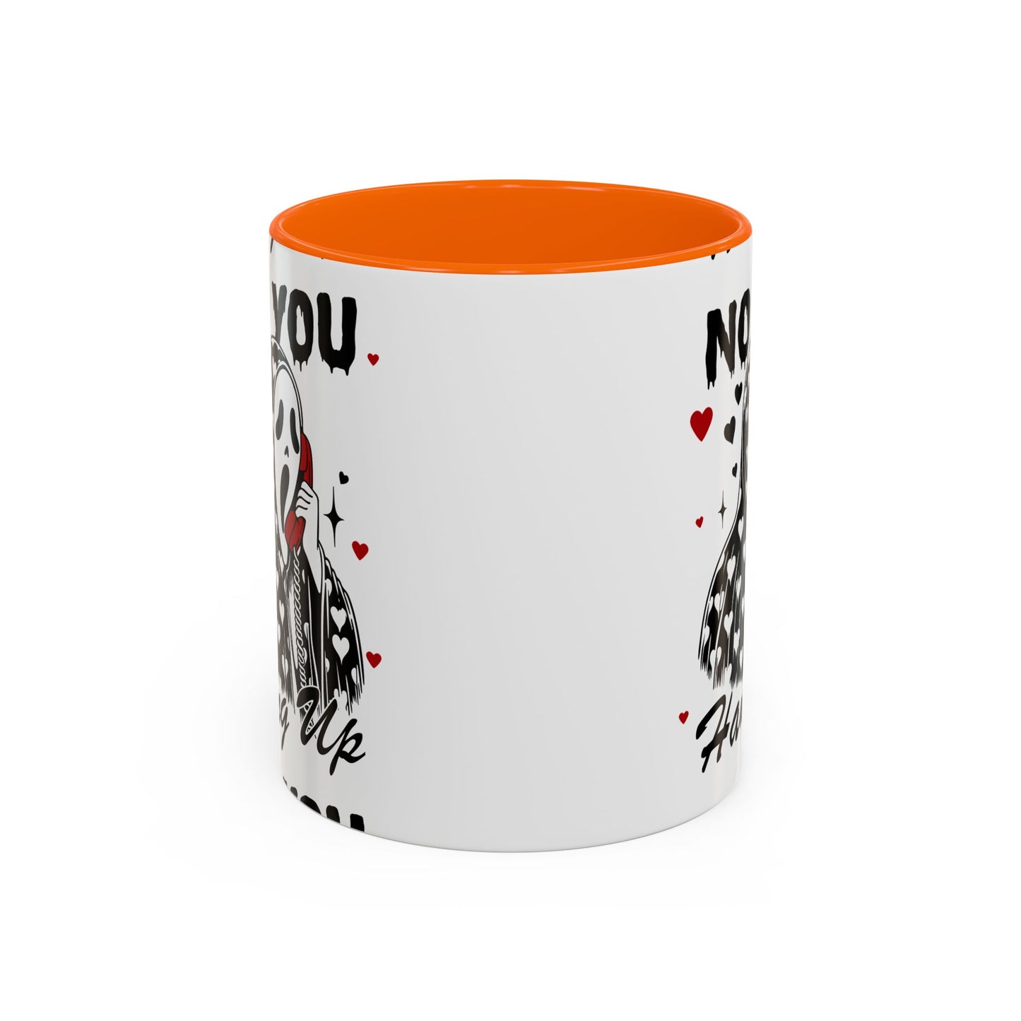 Coffee Mug — "No You Hang Up" Scream Mask Gothic Heart Accent Mug (11/15oz)