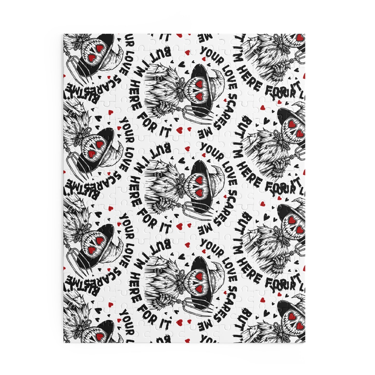 Scarecrow Love Pattern Puzzle — 'Your Love Scares Me But I’m Here For It' (120/252/500 pcs)