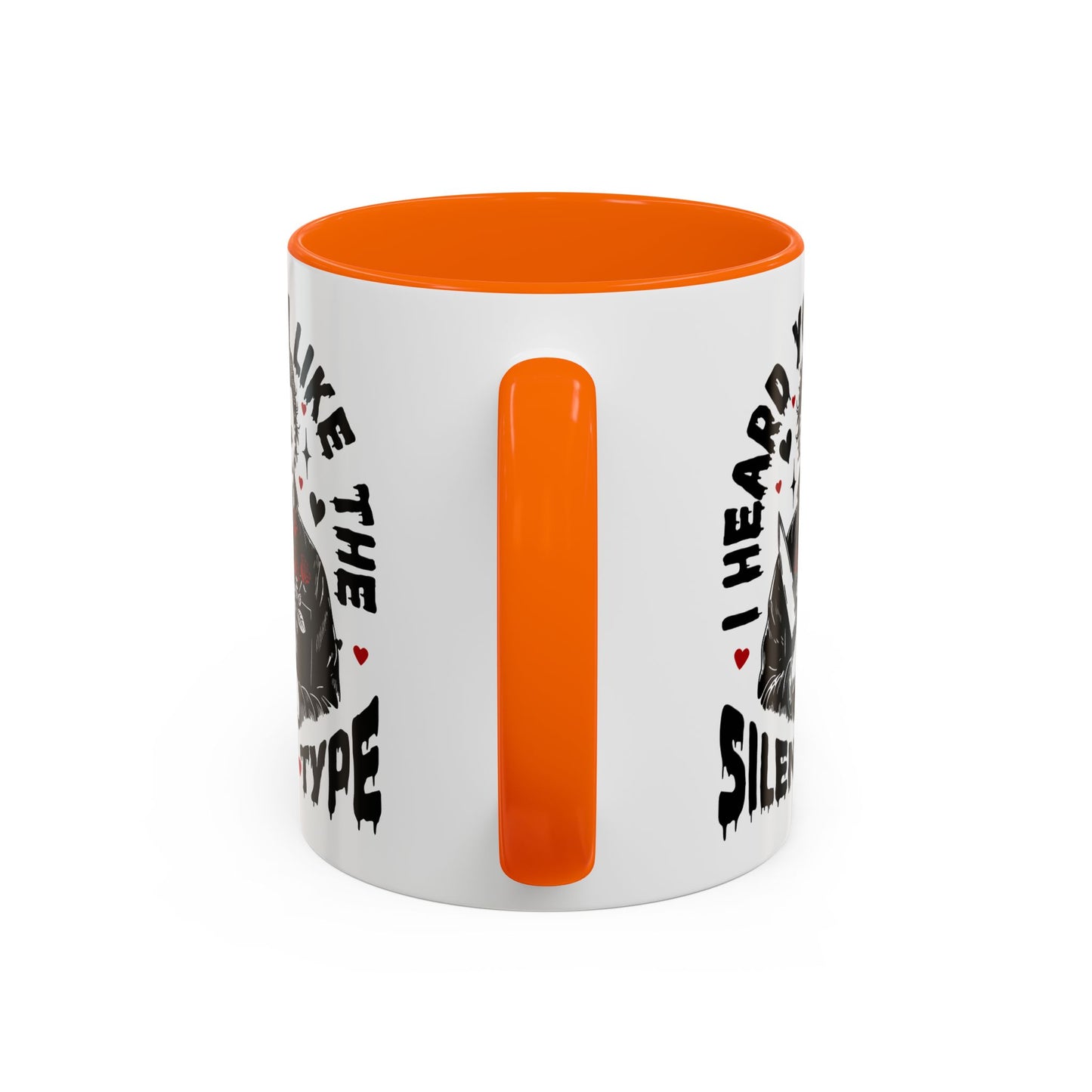Accent Coffee Mug — "I Heard You Like the Silent Type" Horror Movie Michael Myers Design