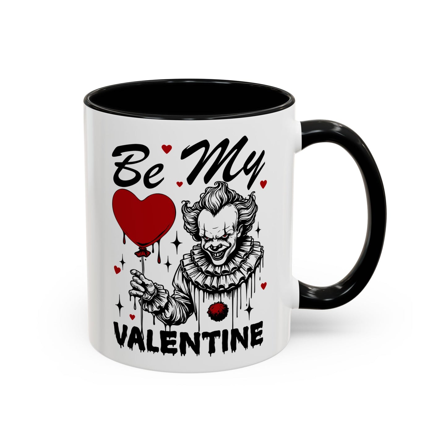 Be My Valentine Horror Mug — Creepy Clown Valentine's Coffee Cup (11/15oz)