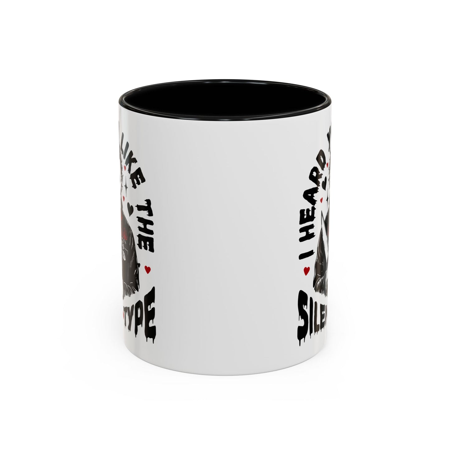Accent Coffee Mug — "I Heard You Like the Silent Type" Horror Movie Michael Myers Design