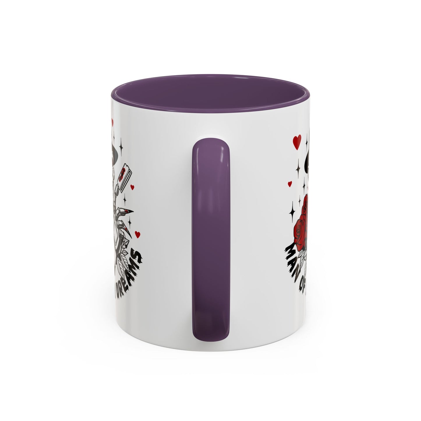 Man of Your Dreams Accent Coffee Mug — Horror Freddy-Inspired Skull with Rose (11/15oz)