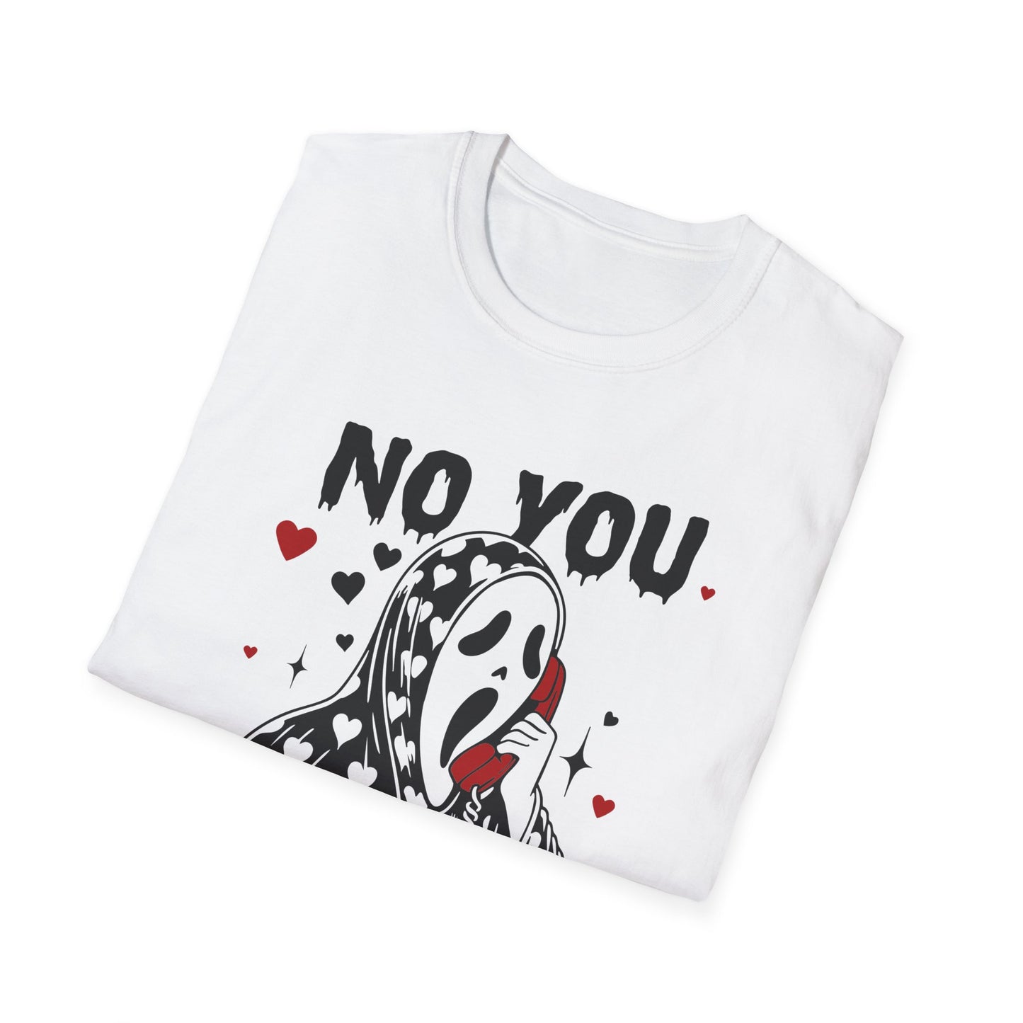 No You Hang Up— Scream Mask Valentine Tee