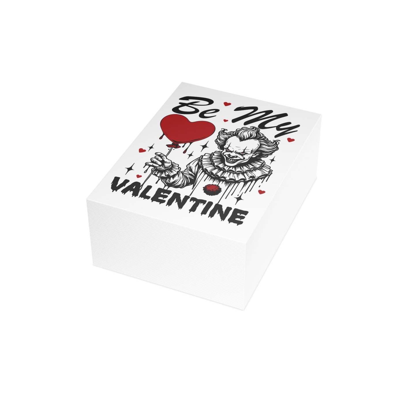 Creepy Clown "Be My Valentine" Greeting Card