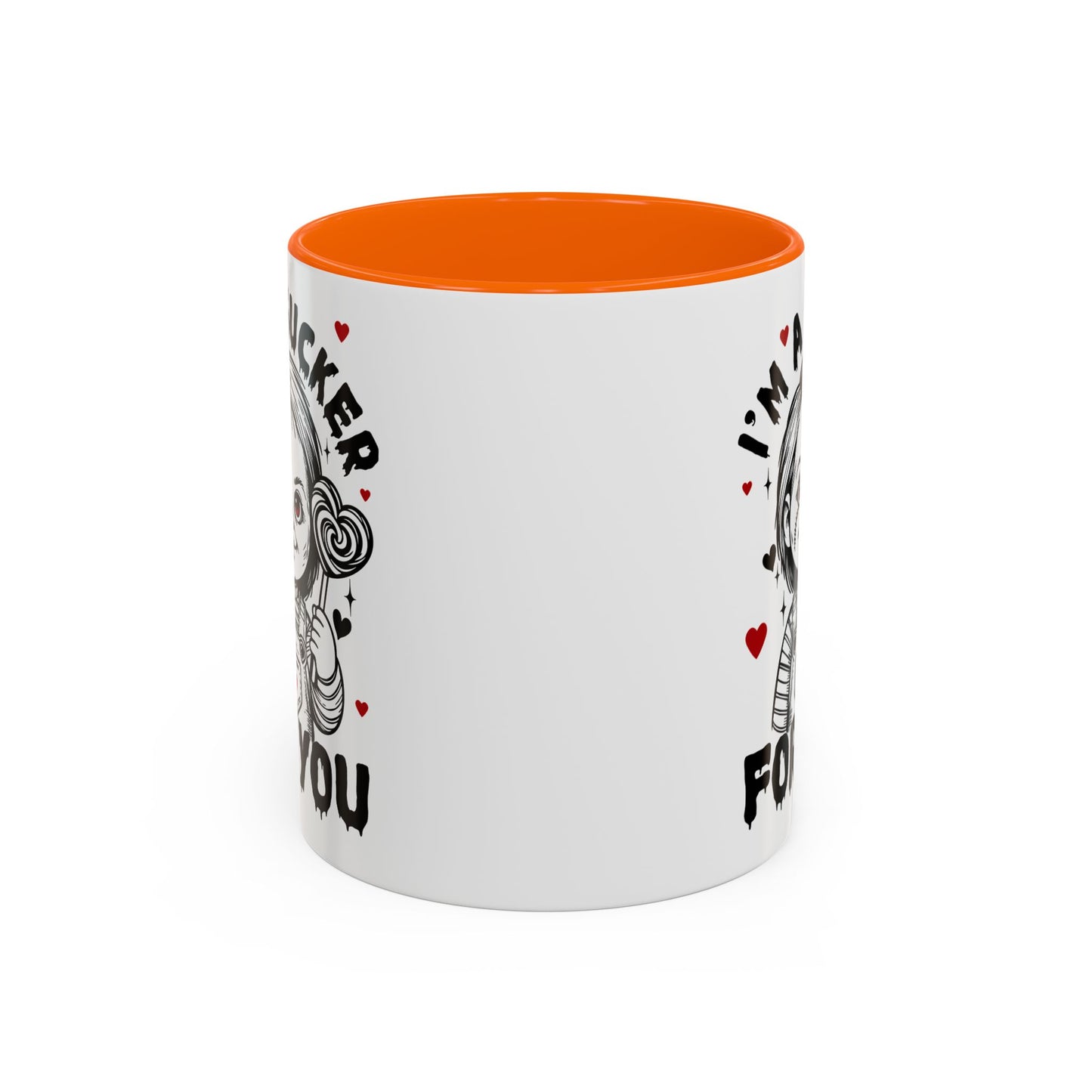 Coffee Mug — "I'm a Sucker For You" Cute Creepy Doll Valentine Accent Mug