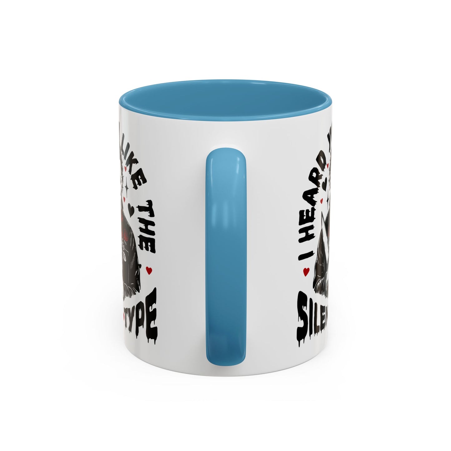 Accent Coffee Mug — "I Heard You Like the Silent Type" Horror Movie Michael Myers Design