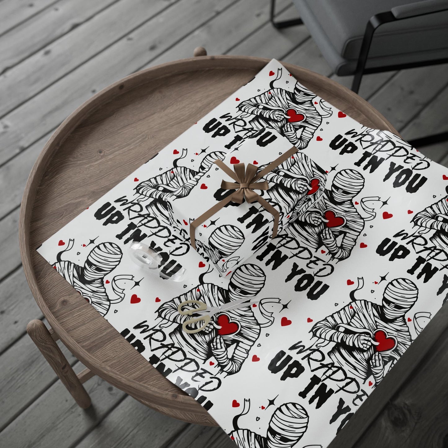 Mummy Spooky Love Wrapping Paper