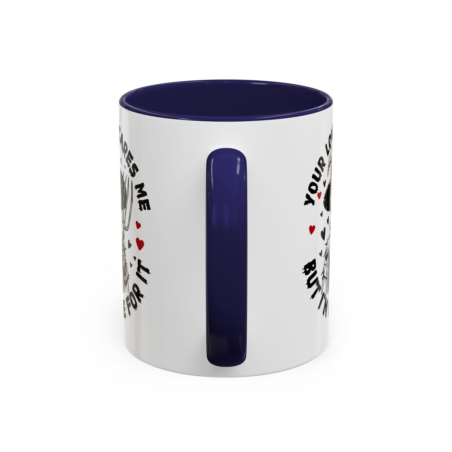 Scarecrow Love Accent Coffee Mug — "Your Love Scares Me But I'm Here For It"