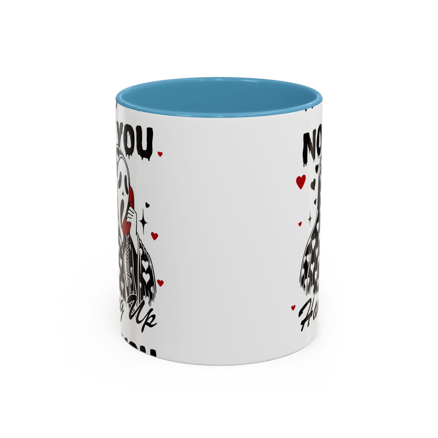 Coffee Mug — "No You Hang Up" Scream Mask Gothic Heart Accent Mug (11/15oz)