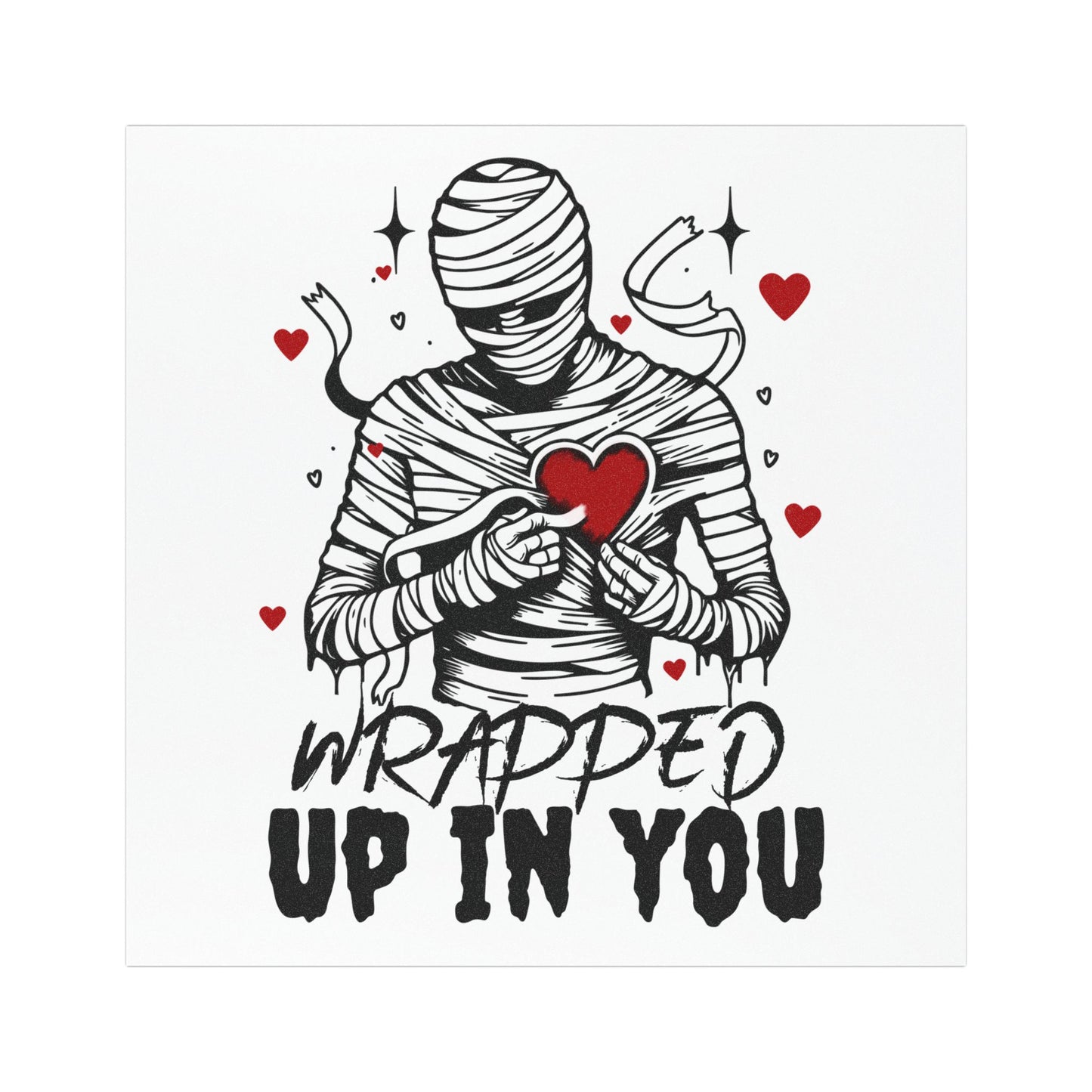 Wrapped Up In You Car Magnet — Mummy Heart Valentine Love Magnet