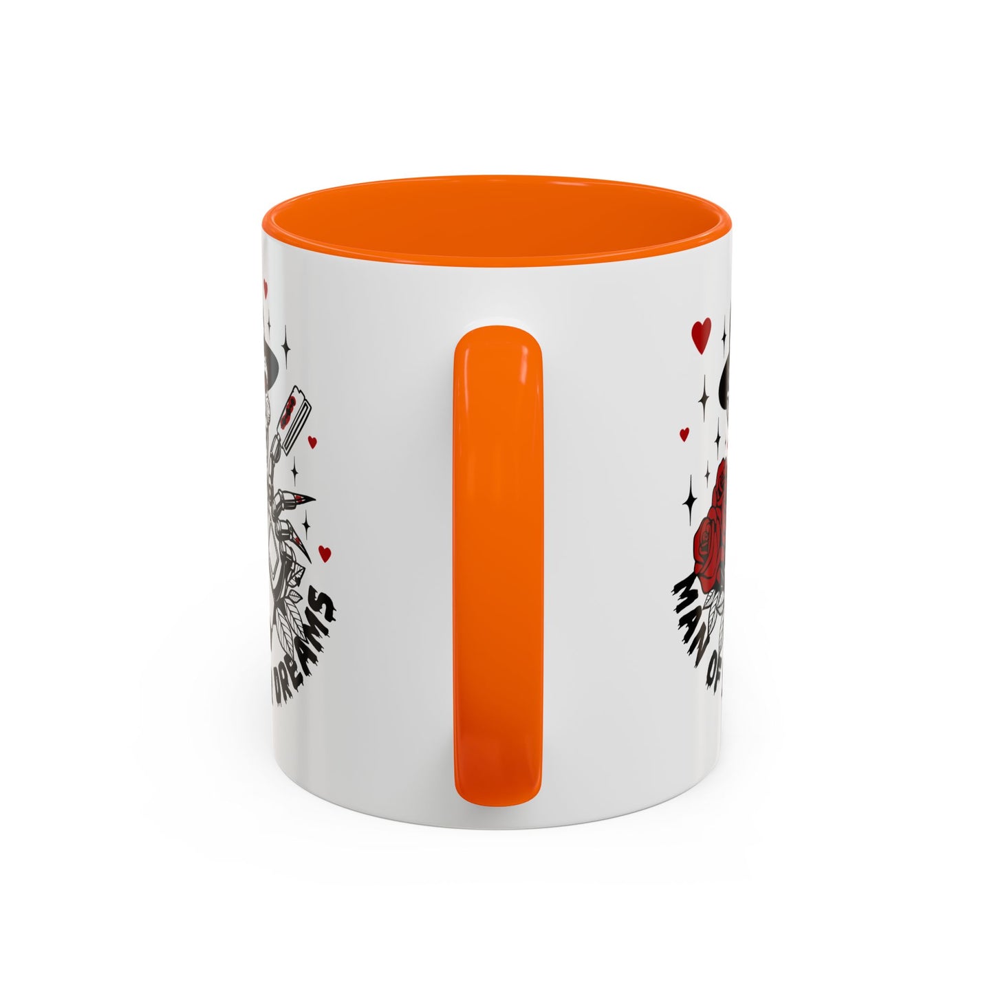 Man of Your Dreams Accent Coffee Mug — Horror Freddy-Inspired Skull with Rose (11/15oz)