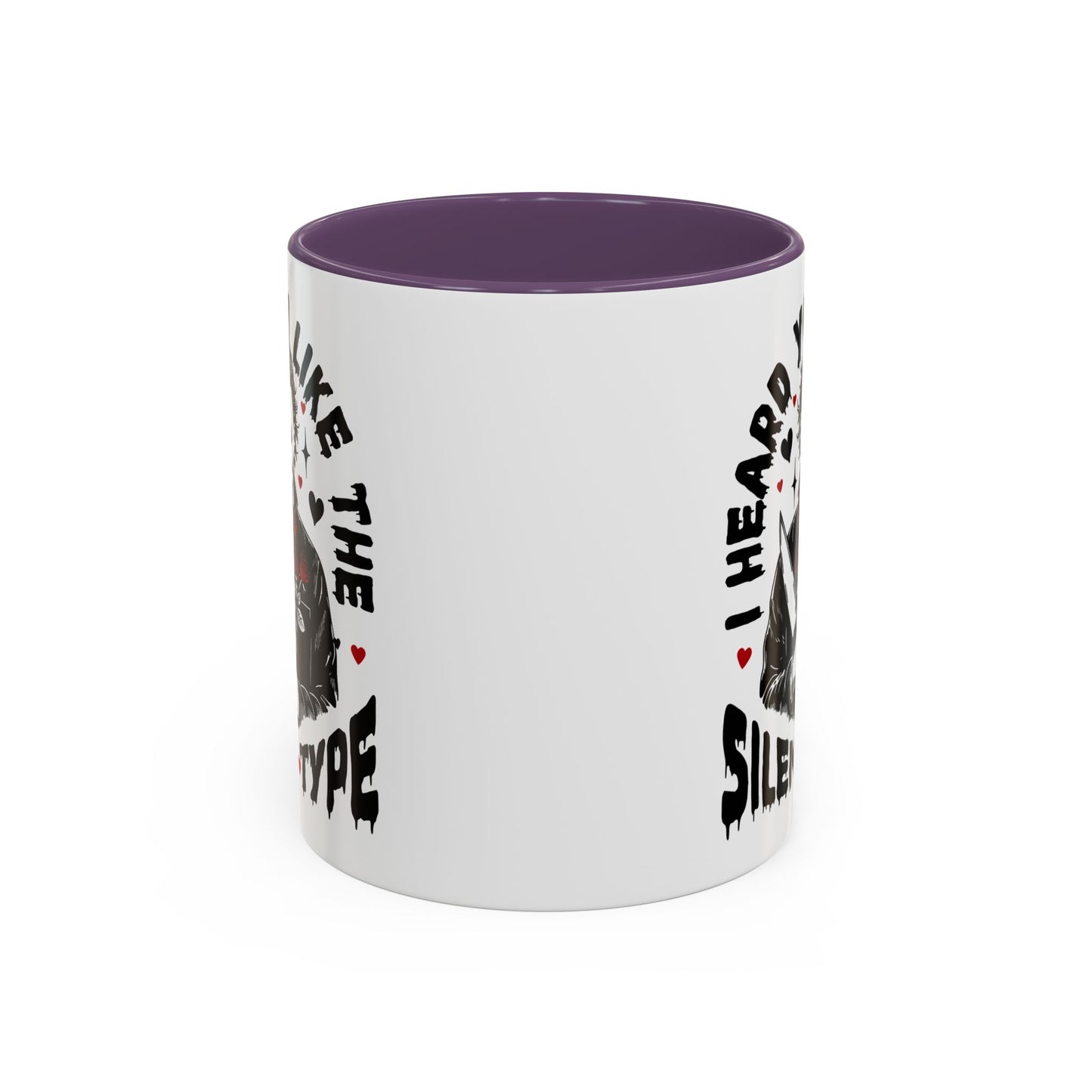 Accent Coffee Mug — "I Heard You Like the Silent Type" Horror Movie Michael Myers Design