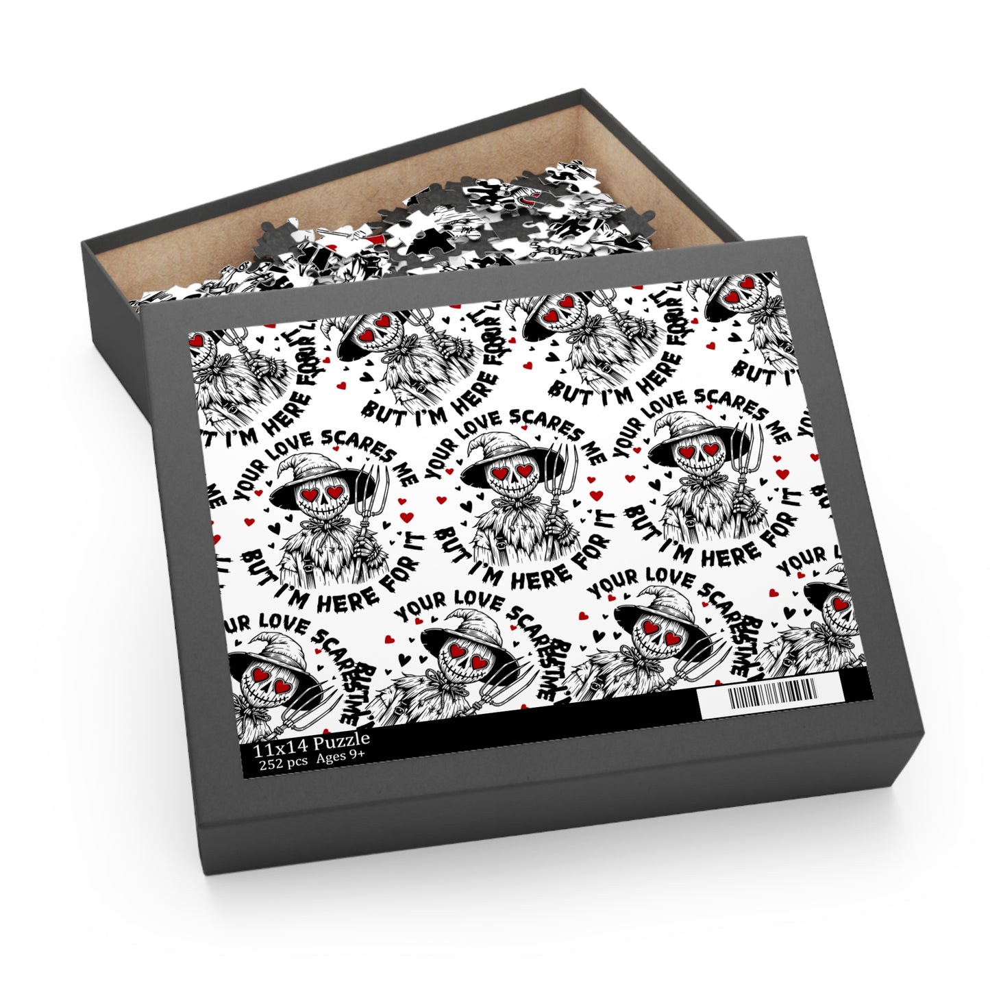 Scarecrow Love Pattern Puzzle — 'Your Love Scares Me But I’m Here For It' (120/252/500 pcs)