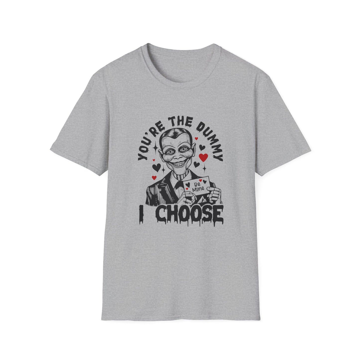 Spooky Dummy Doll Valentine T-Shirt — "I Choose You"