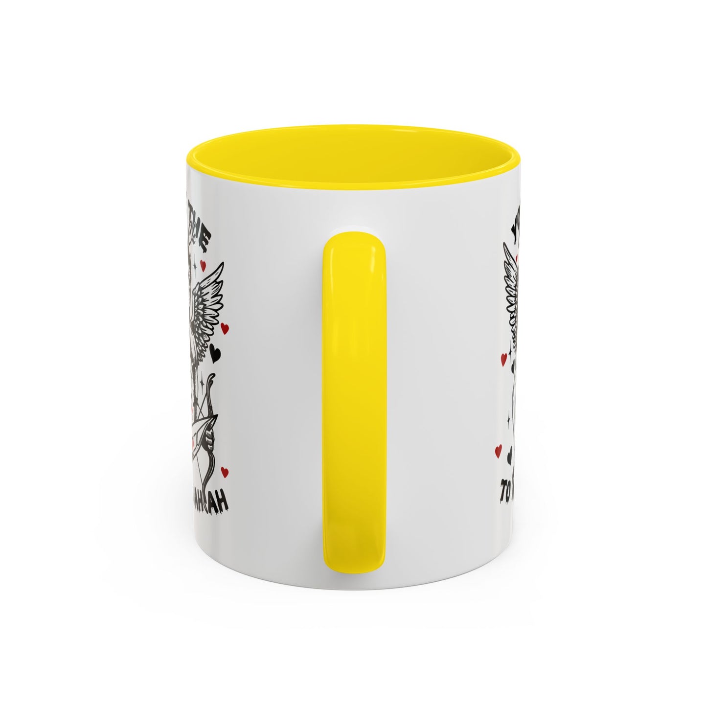 Cupid Jason Mask Coffee Mug — "You're the One to My Ah Ah Ah" Accent Mug