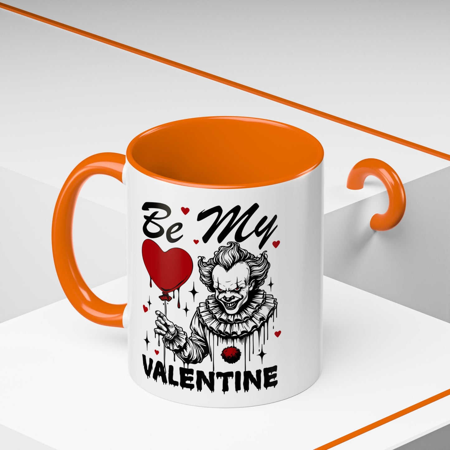 Be My Valentine Horror Mug — Creepy Clown Valentine's Coffee Cup (11/15oz)