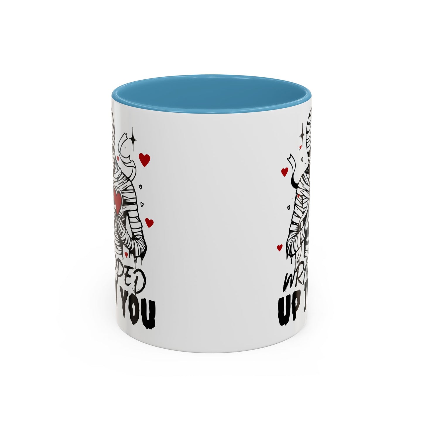 Wrapped Up In You Coffee Mug — Romantic Mummy Heart Accent Mug (11/15oz)