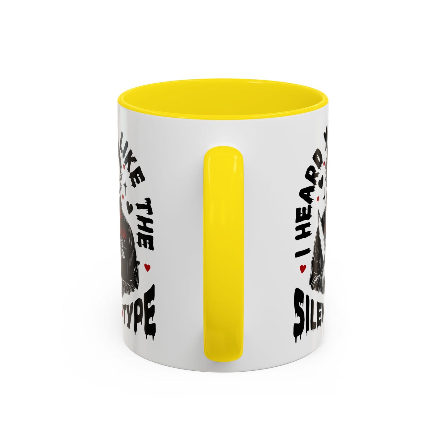 Accent Coffee Mug — "I Heard You Like the Silent Type" Horror Movie Michael Myers Design