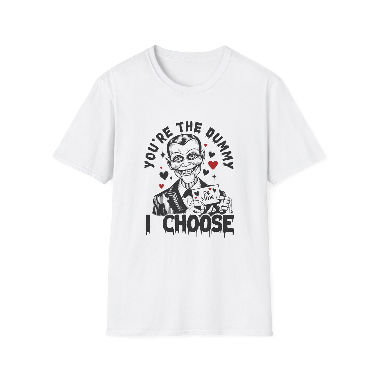 Spooky Dummy Doll Valentine T-Shirt — "I Choose You"