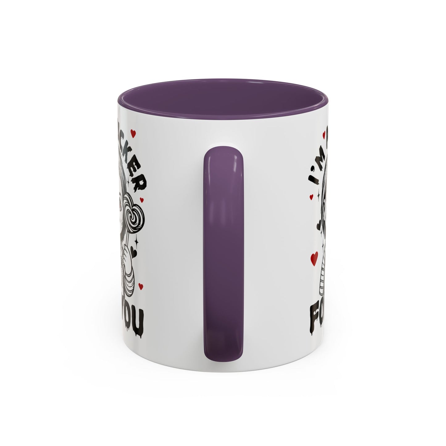 Coffee Mug — "I'm a Sucker For You" Cute Creepy Doll Valentine Accent Mug