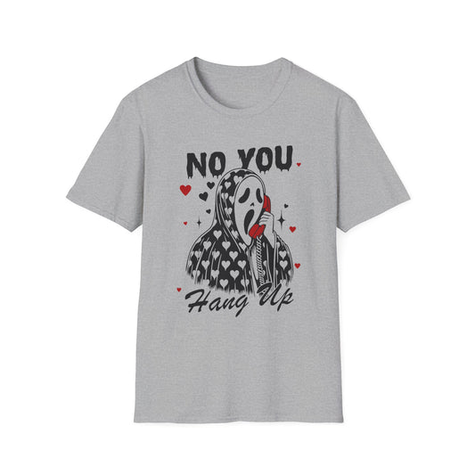 No You Hang Up— Scream Mask Valentine Tee
