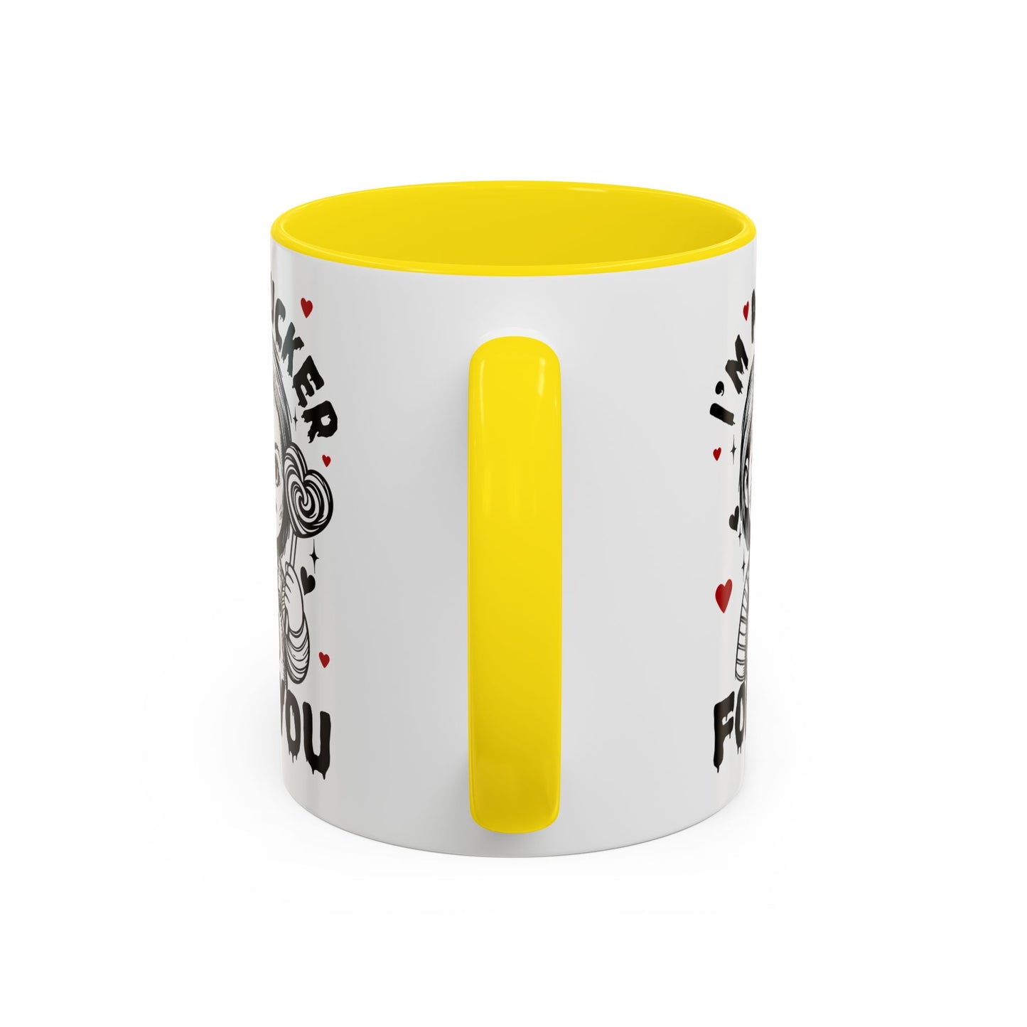 Coffee Mug — "I'm a Sucker For You" Cute Creepy Doll Valentine Accent Mug